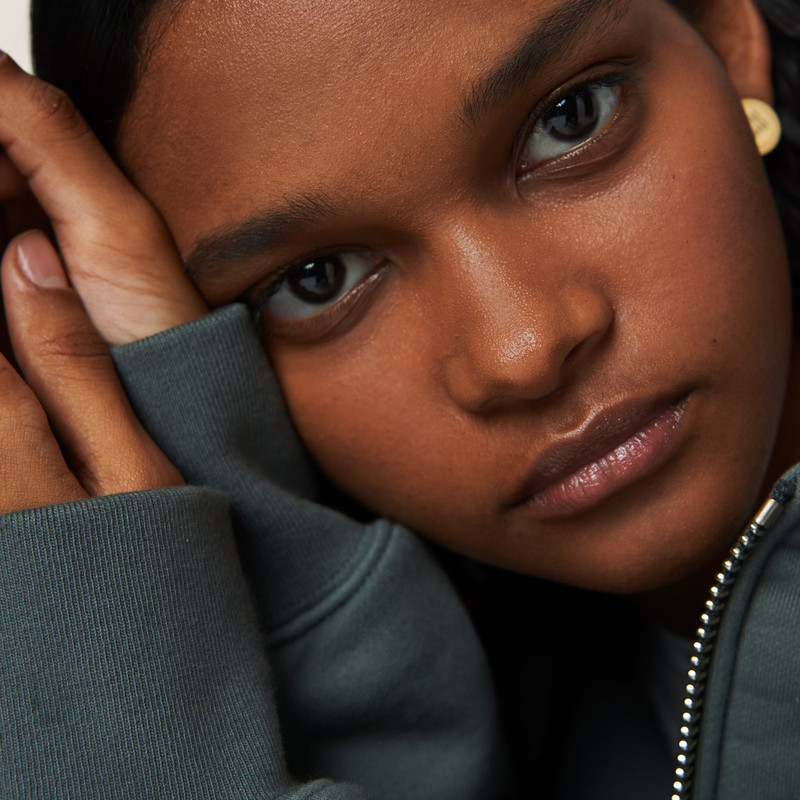 Garment dyed cotton fleece hoodie 6