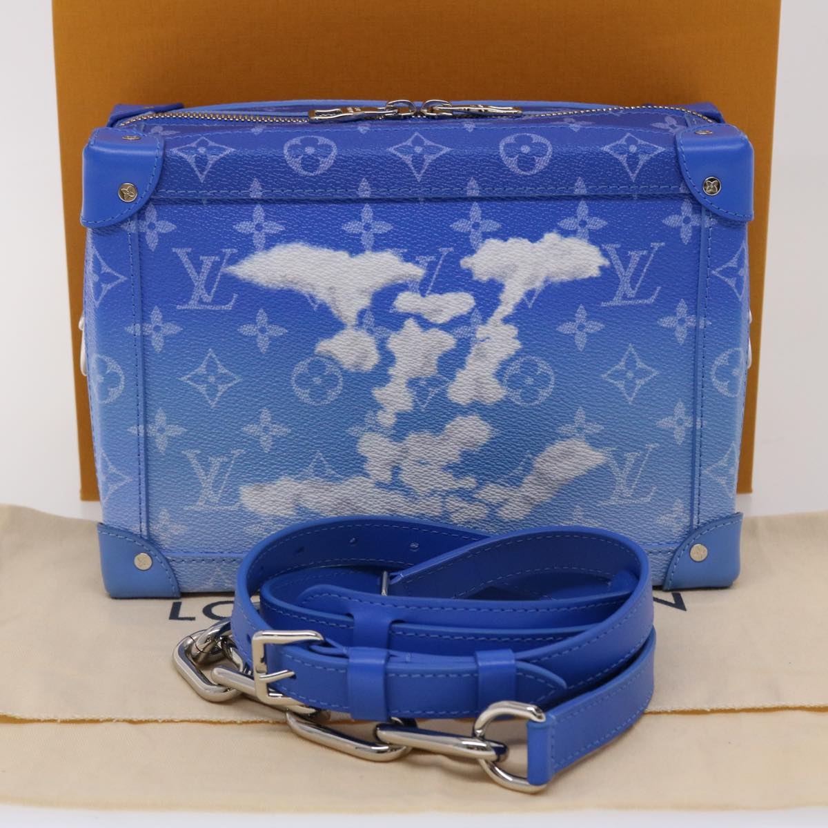 LOUIS VUITTON Monogram Clouds Soft Trunk Shoulder Bag Blue M45430 - 12