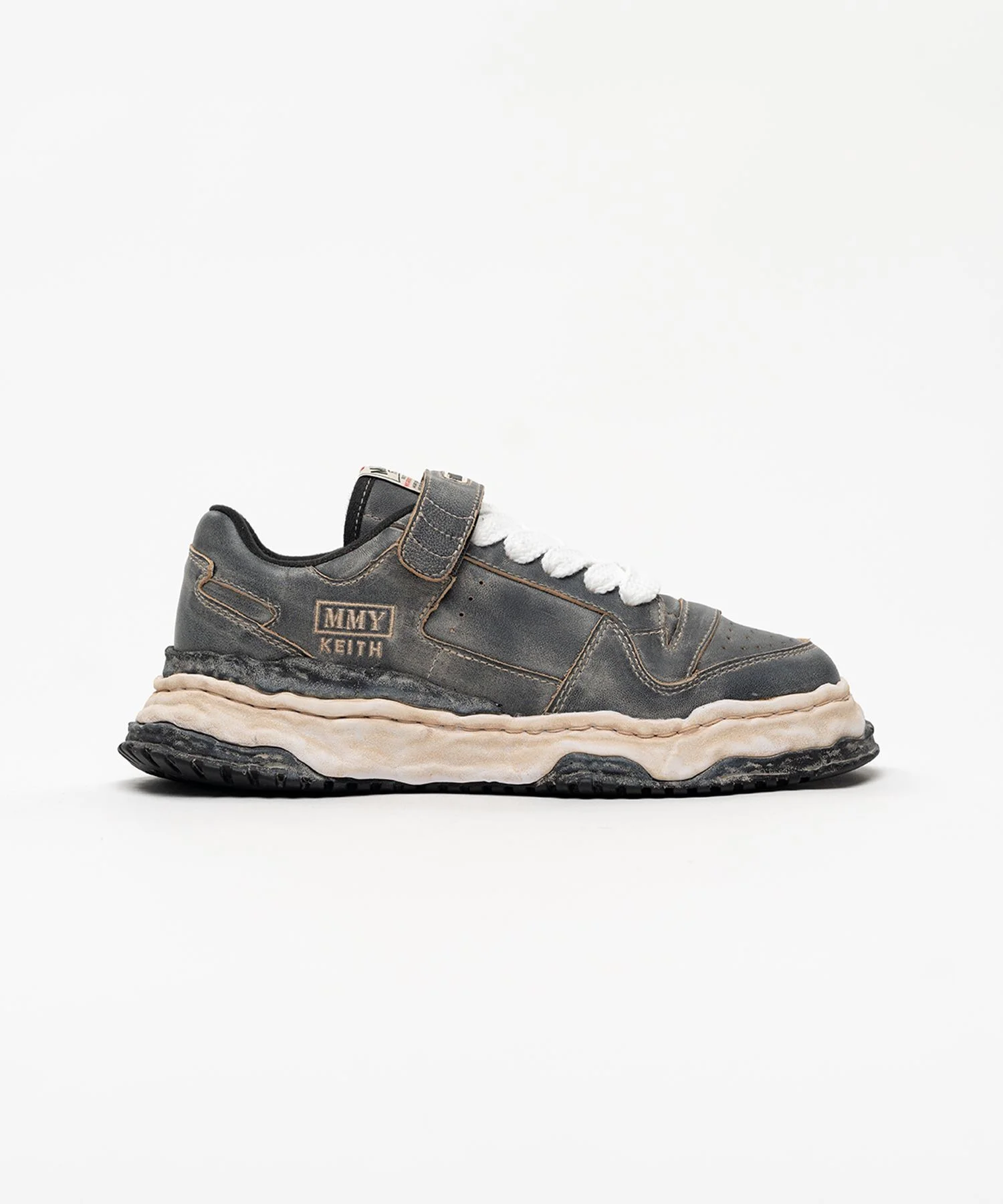 "KEITH" OG Sole Overdyed Leather Low-top Sneakers - 1