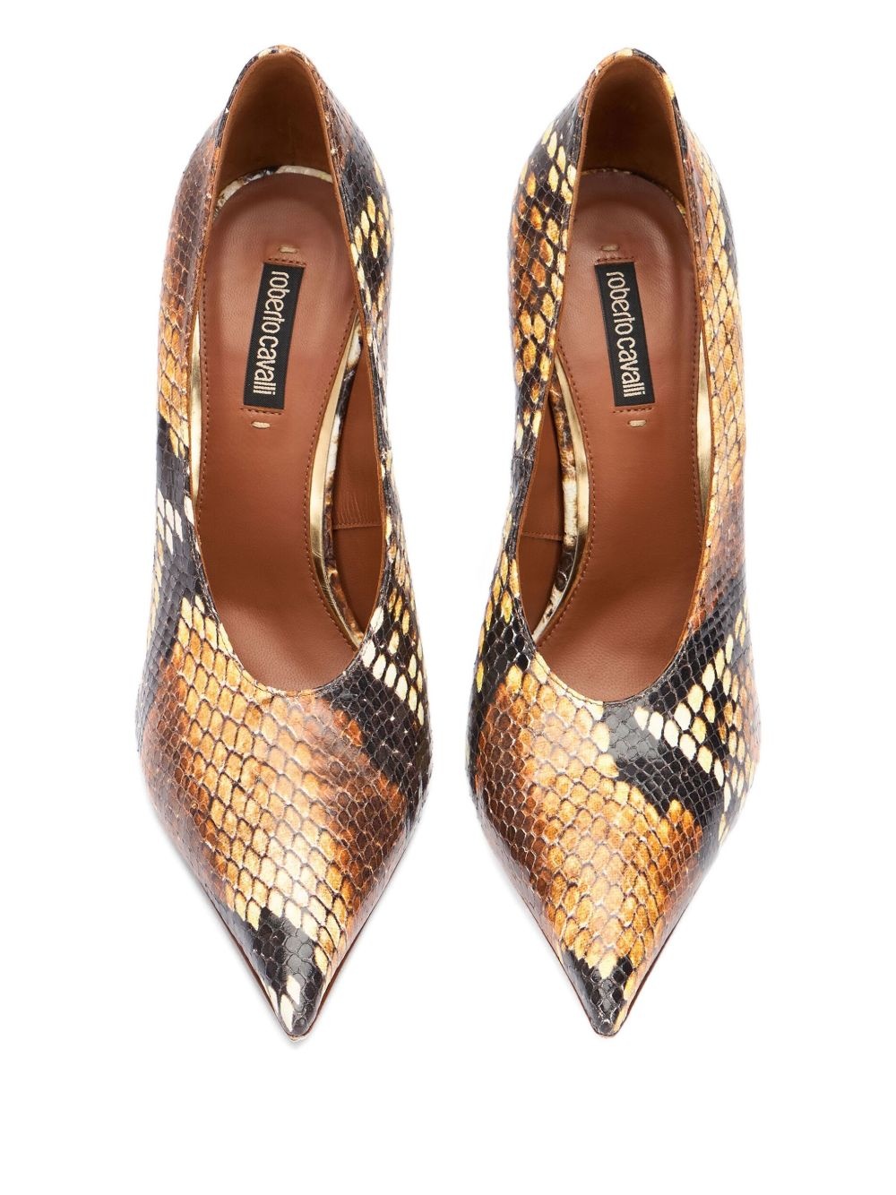snake-embossed high-heel pumps - 4