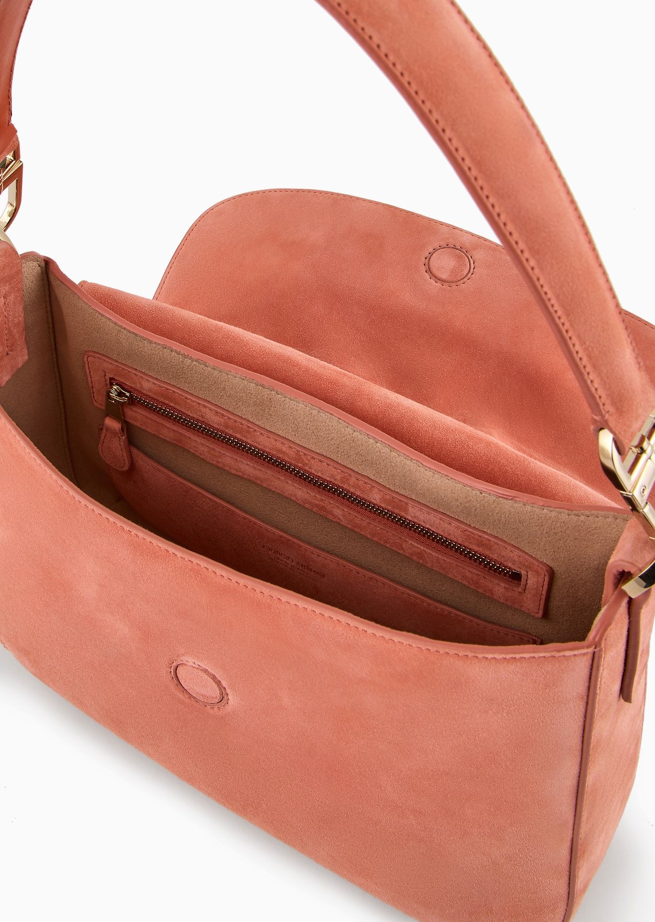 Medium la Prima Soft baguette bag in suede - 4