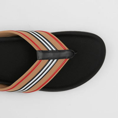 Burberry Icon Stripe Print Neoprene Sandals outlook