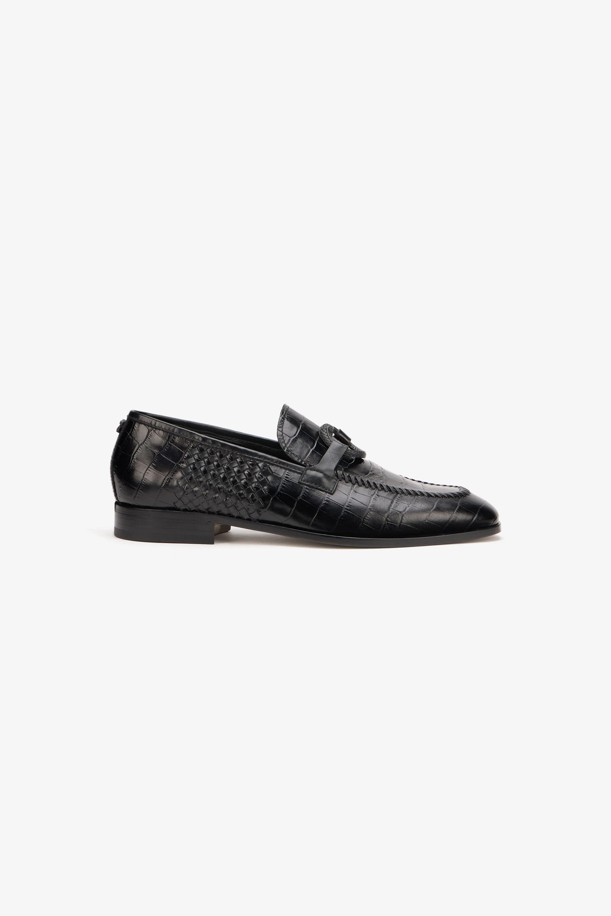 Black Leather Loafer - 1