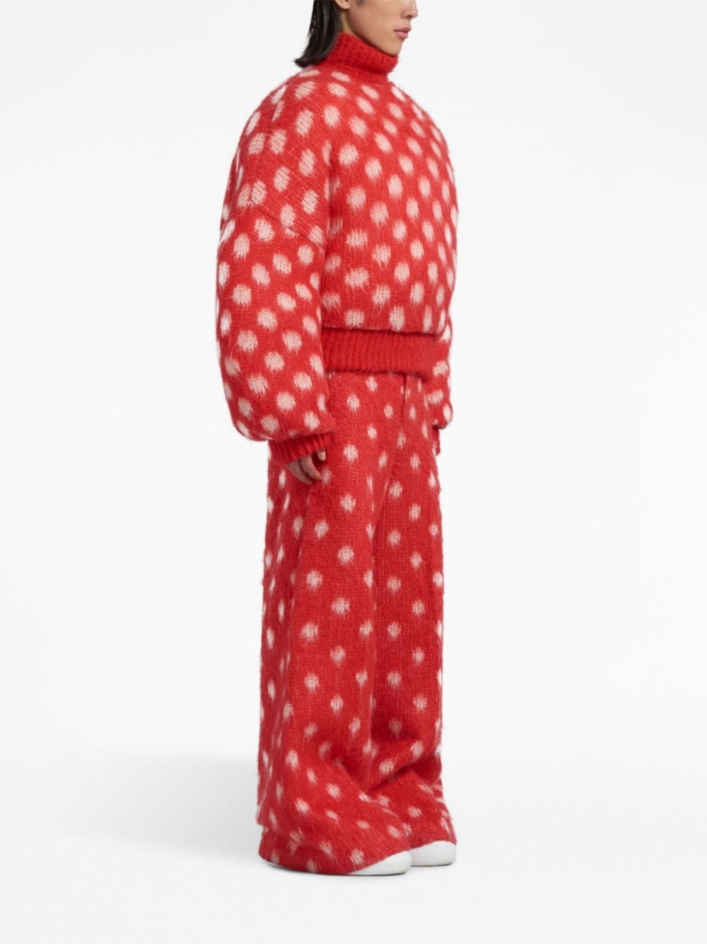 polka-dot patterned high-neck jumper - 2