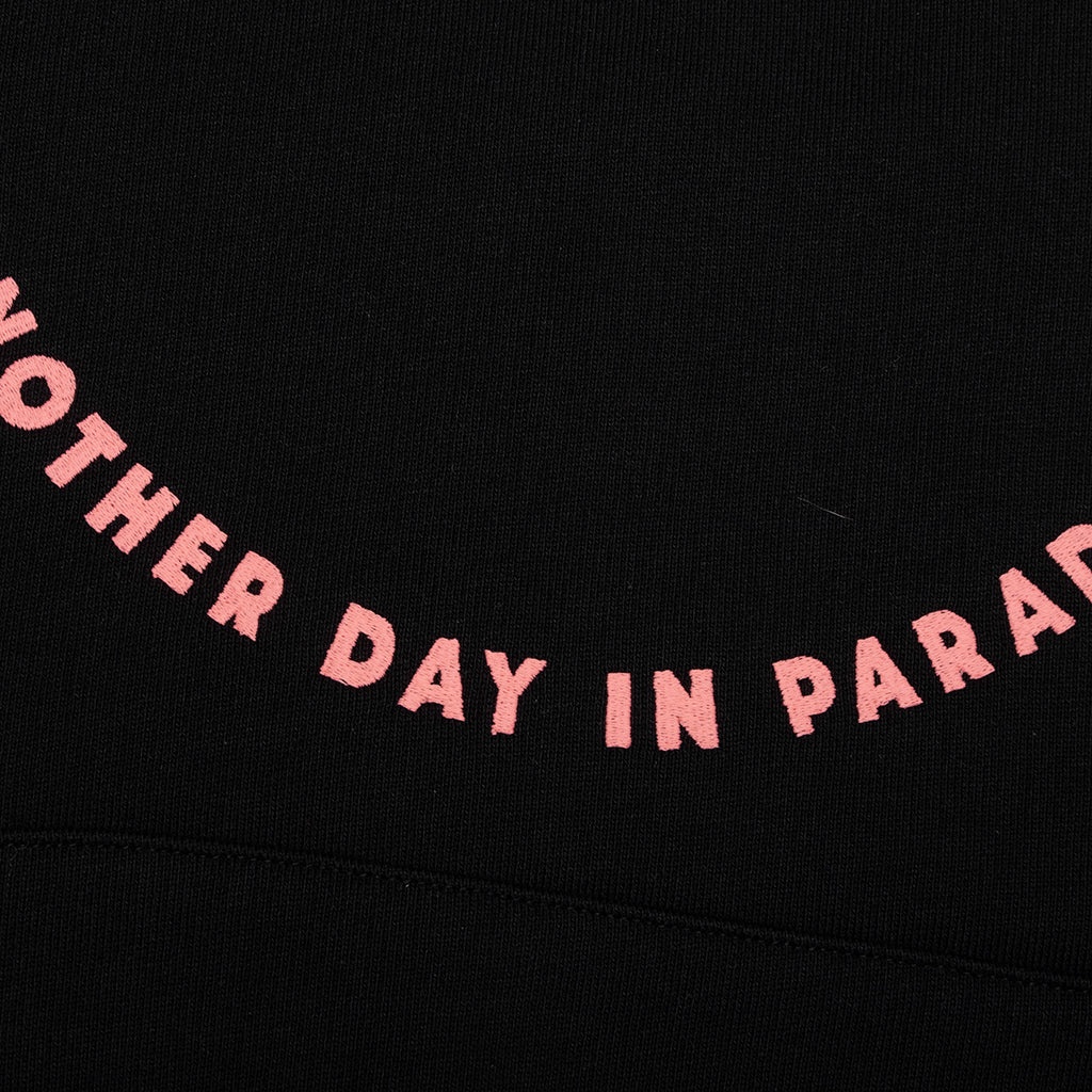 FLEECE HOODIE WITH UNICORNS EMBROIDERY - BLACK - 3