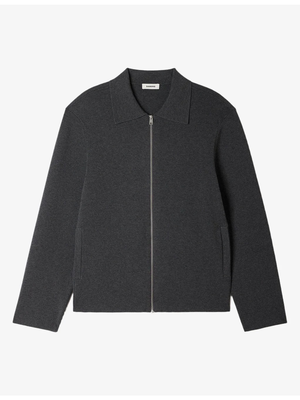 Zipped Regular-Fit Stretch-Knit Cardigan - 1