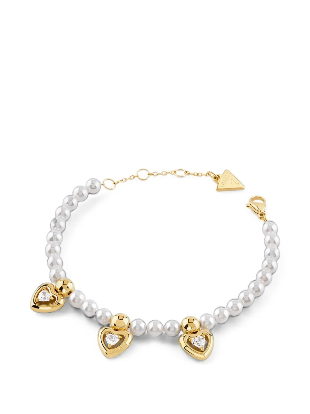 Beloved heart-charm pearl bracelet - 1