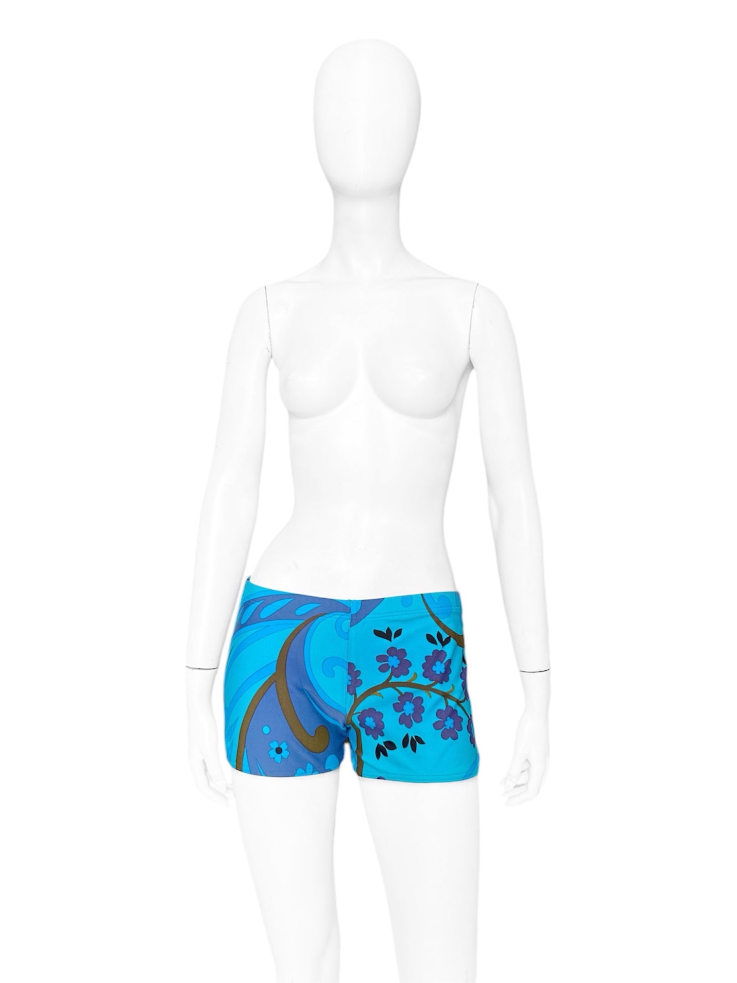 Gucci Spring 1999 Tom Ford Blue Floral Swimming Shorts Briefs S - 4