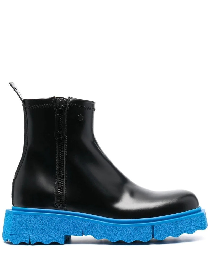 sponge sole zip-fastening ankle boots 1