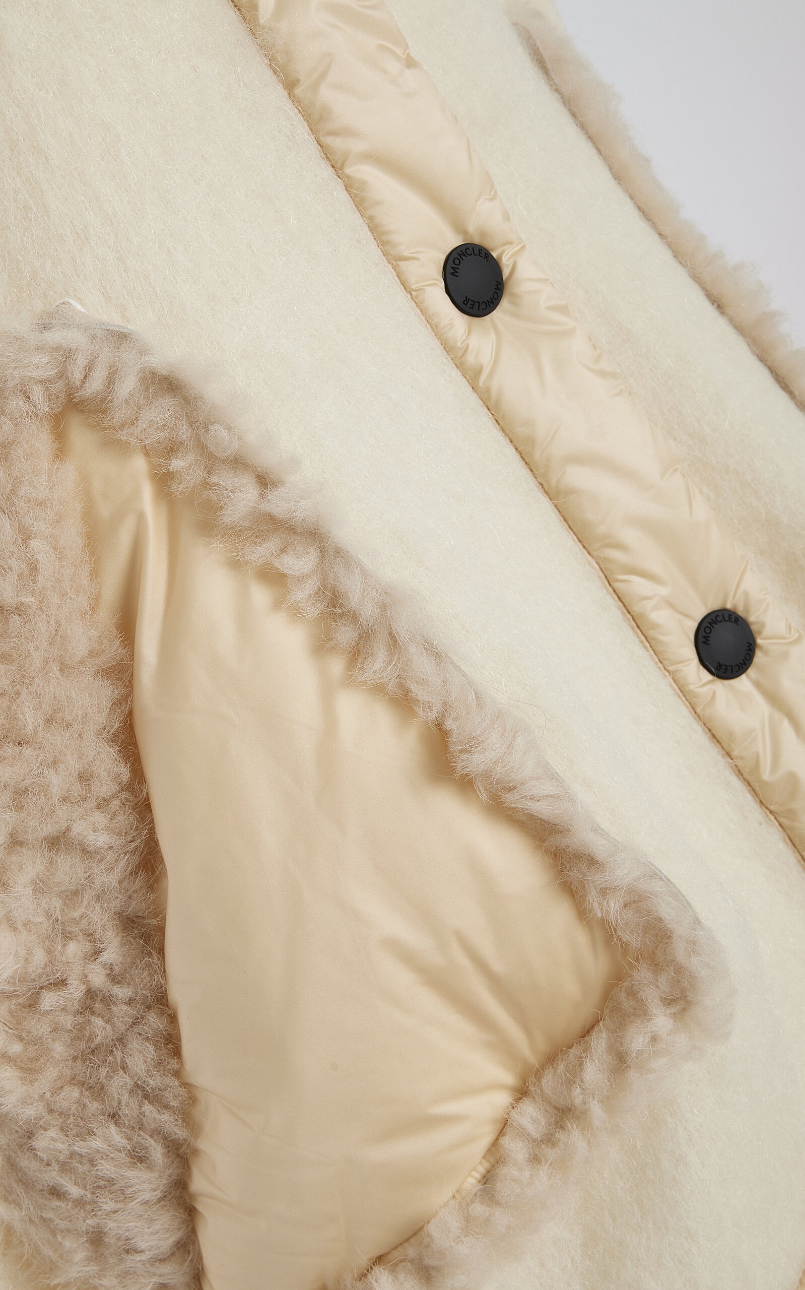 【関税＆送料込み】Moncler Ivory Wool Blend Cape Moncler Grenoble Wool Cape ivory | REVERSIBLE
