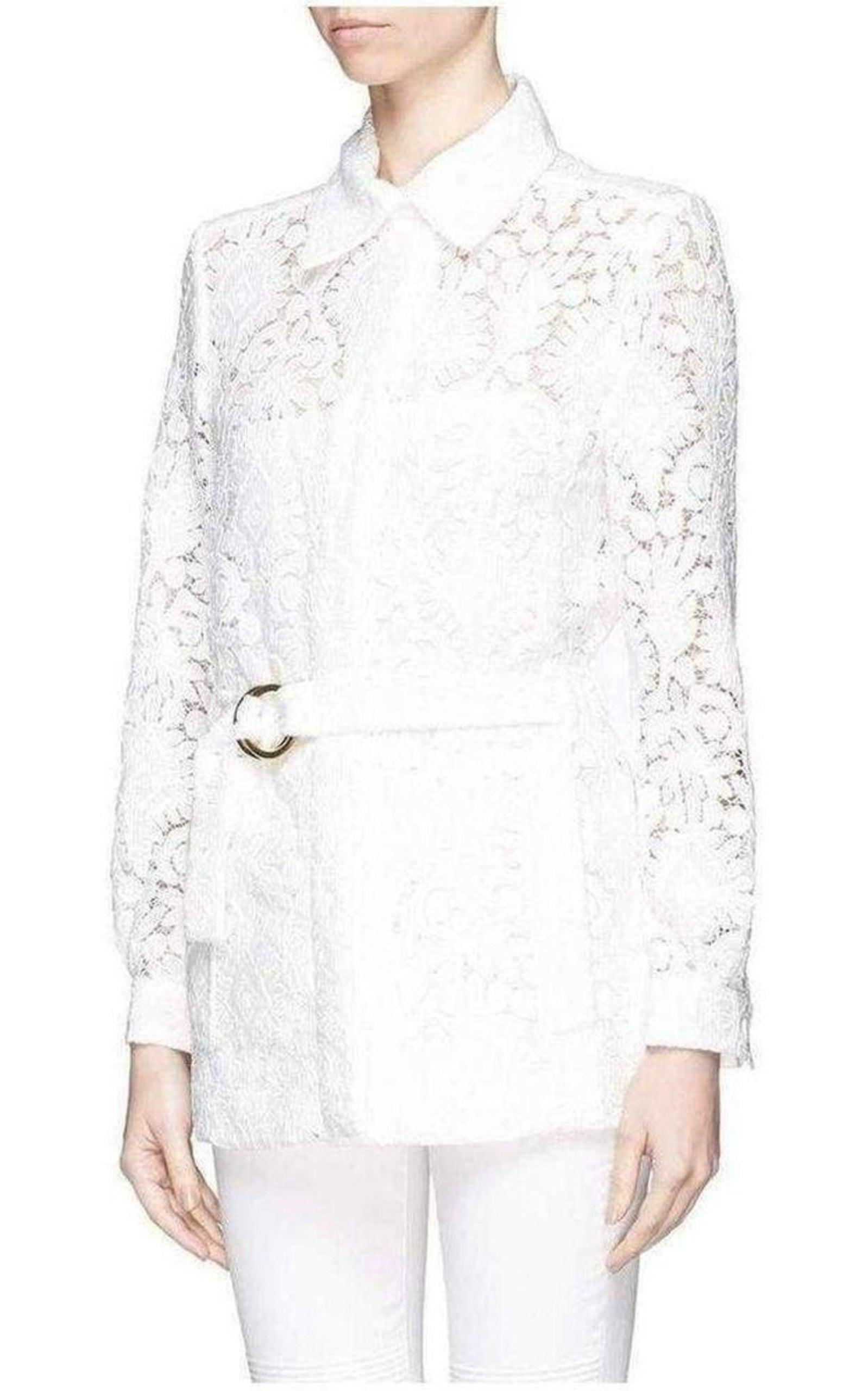 Guipure Embroidery Lace Shirt Coat - 4