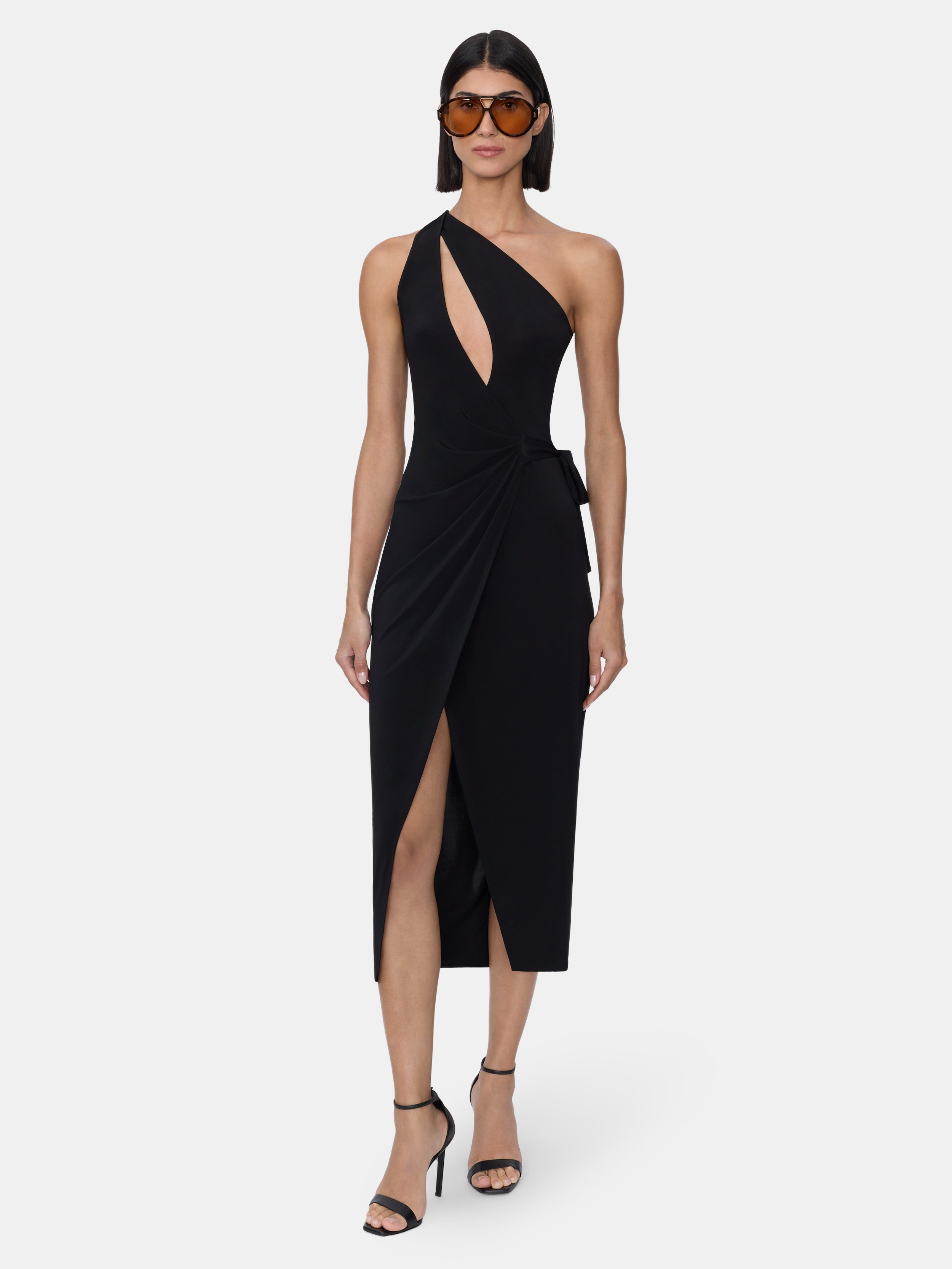WOMEN'S ONE SHOULDER WRAP DRESS - 2