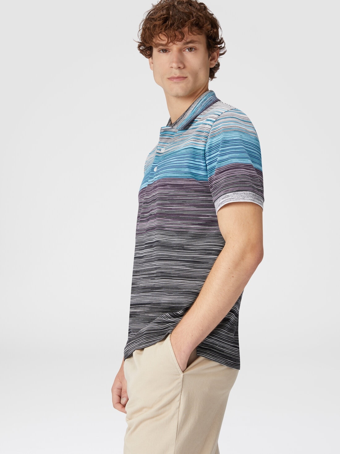 Slub cotton piqué polo shirt - 4