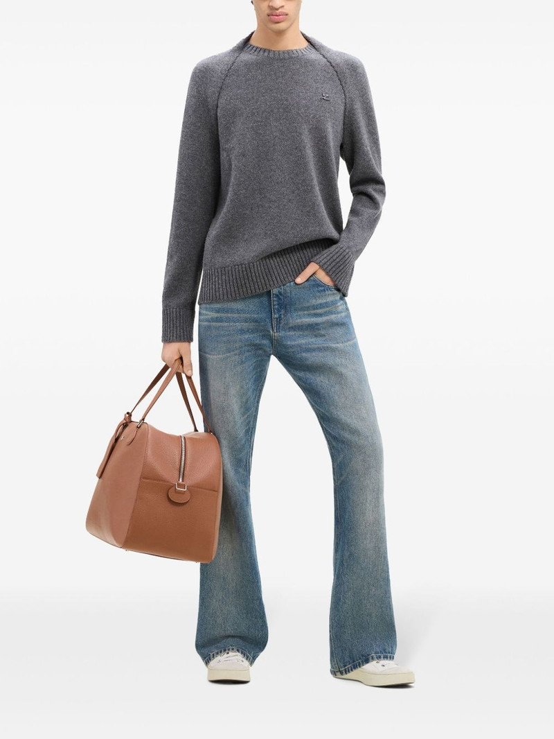 courrèges layered logo-embroidered sweater outlook