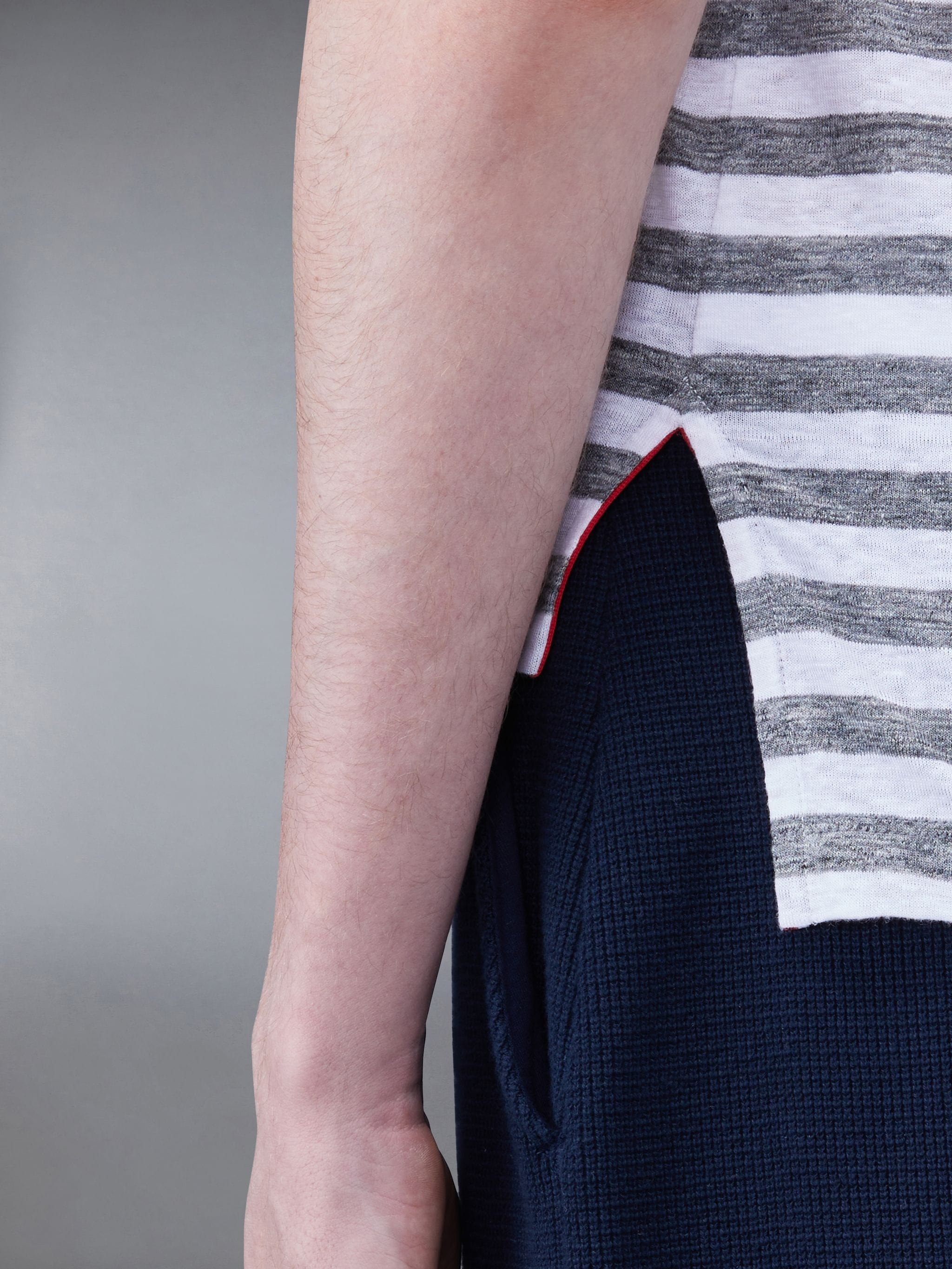 Linen Jersey Short Sleeve Striped Polo - 6