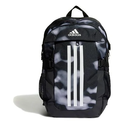adidas Printing Stripe logo Large Capacity Backpack Unisex White / Gray / Black HI5958 - 1