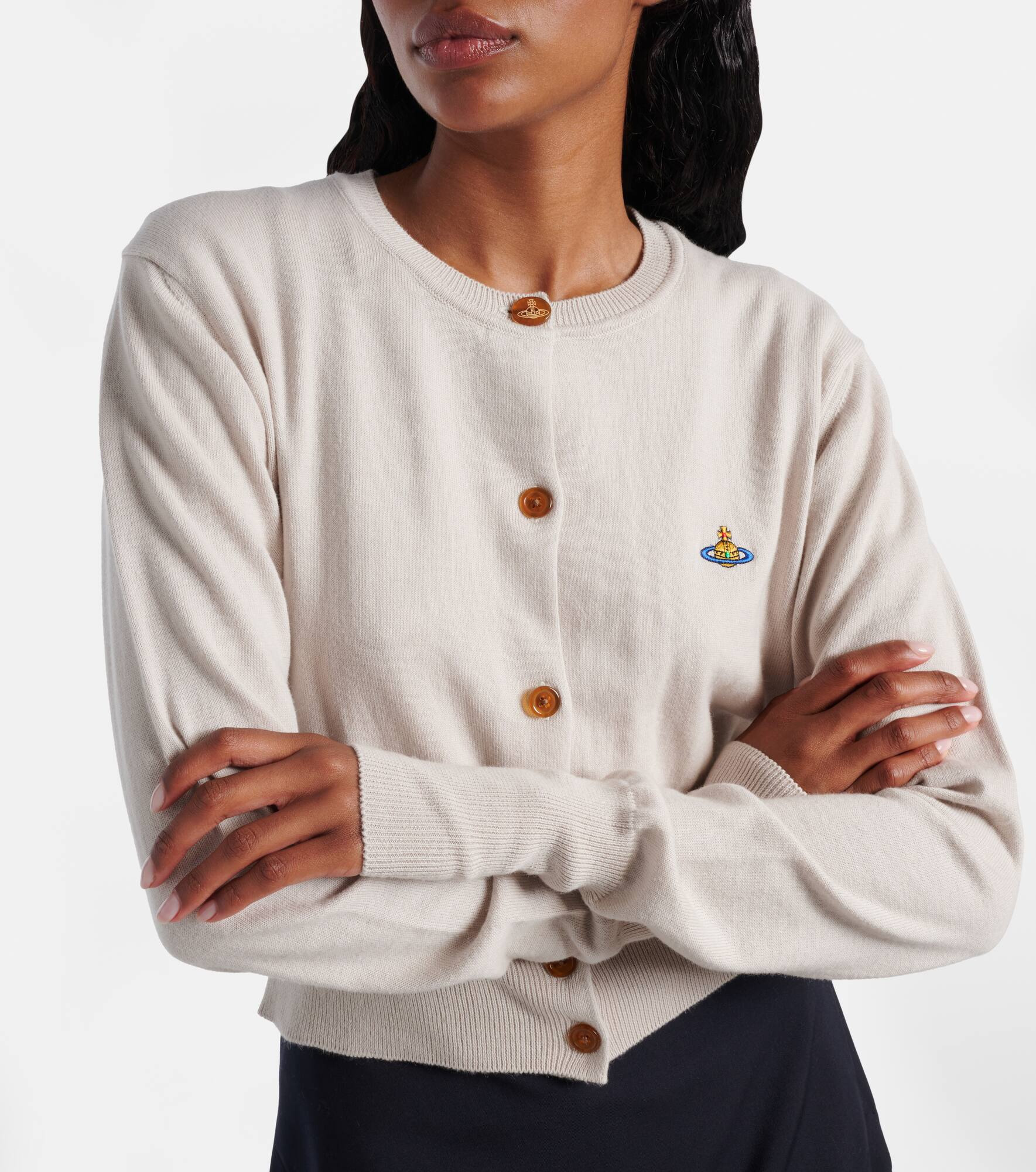 Bea Orb cotton and cashmere cardigan - 5