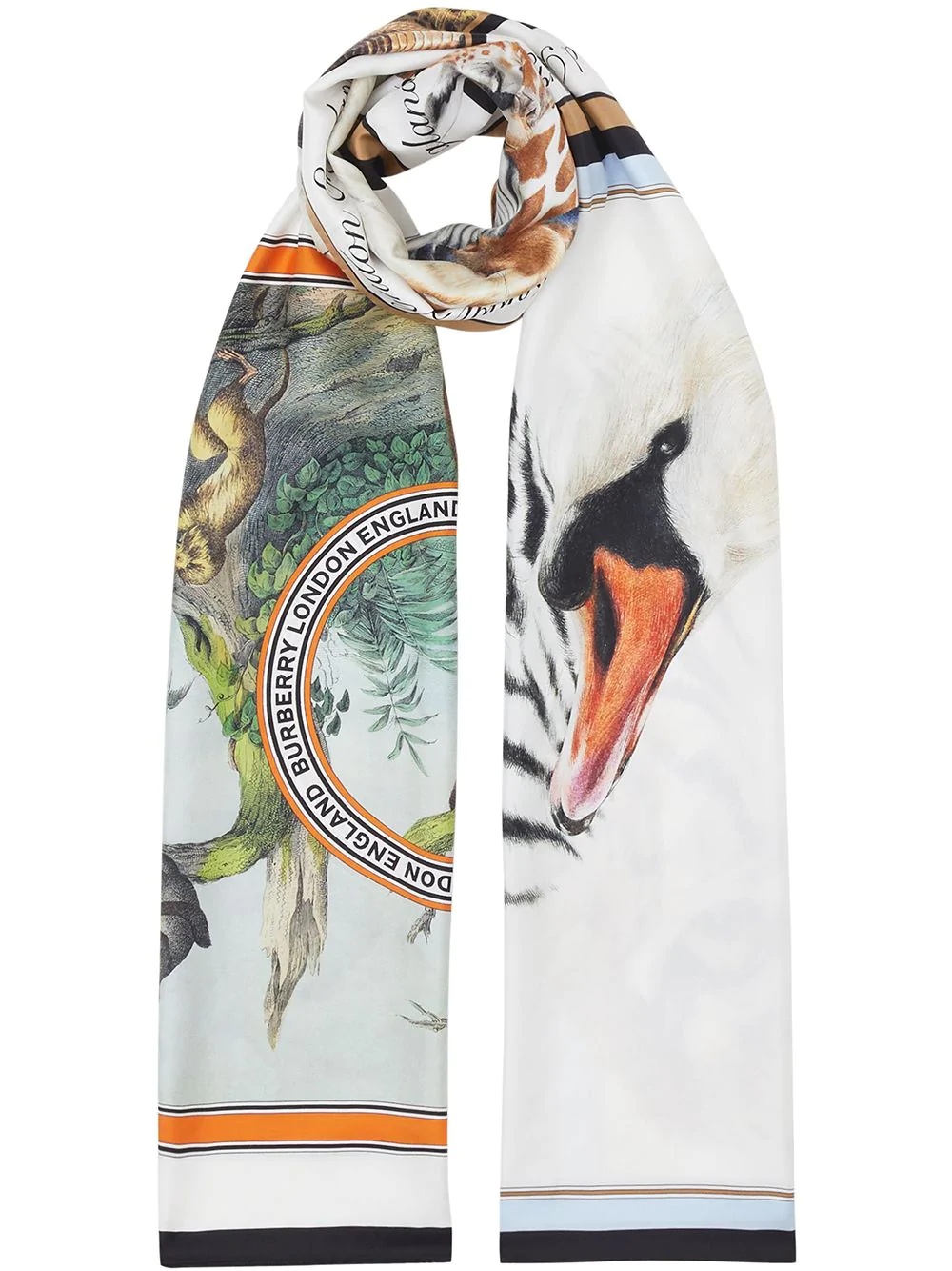 animal montage print scarf - 1