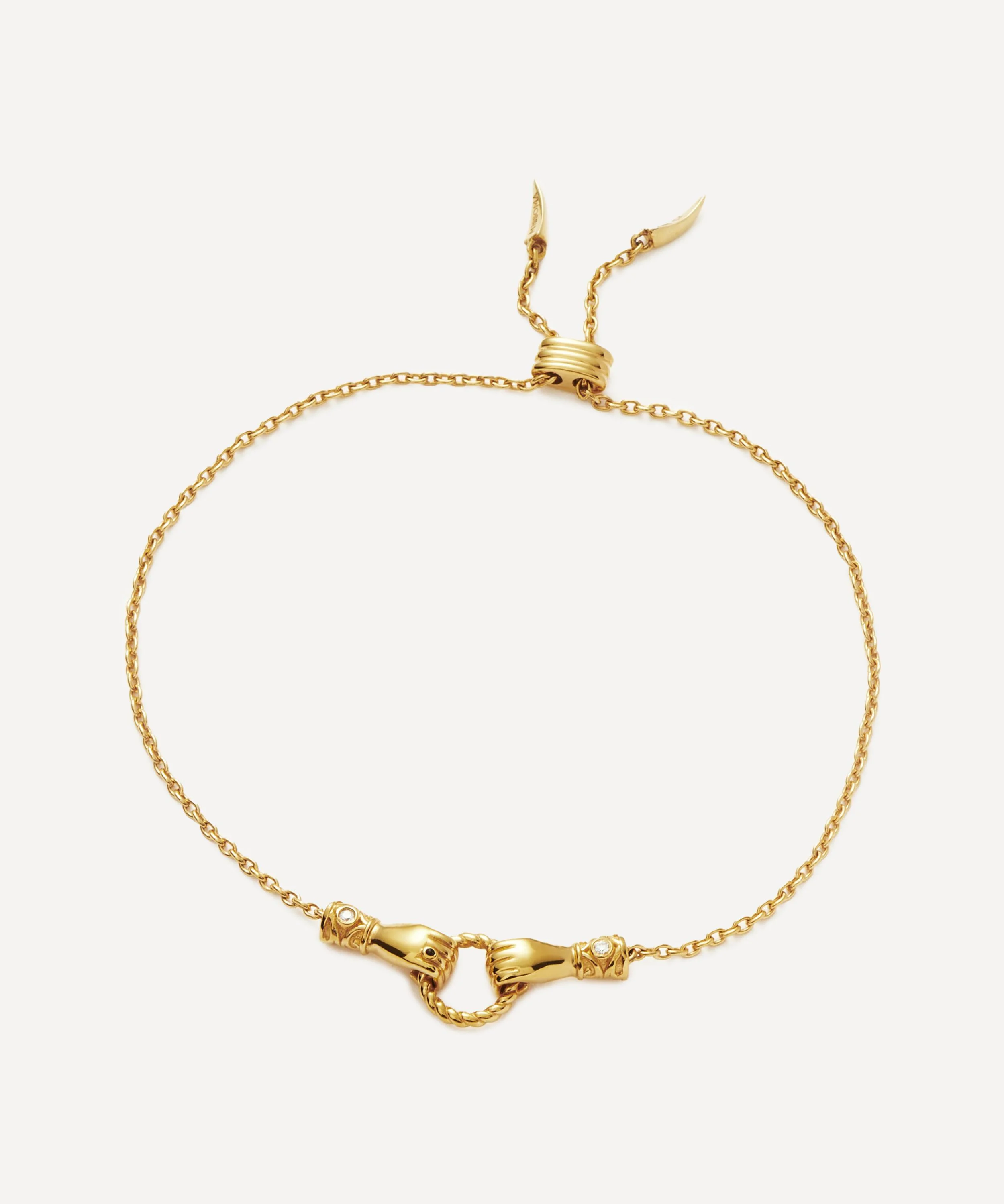 X Harris Reed 18ct Gold-Plated In Good Hands Slider Bracelet - 1