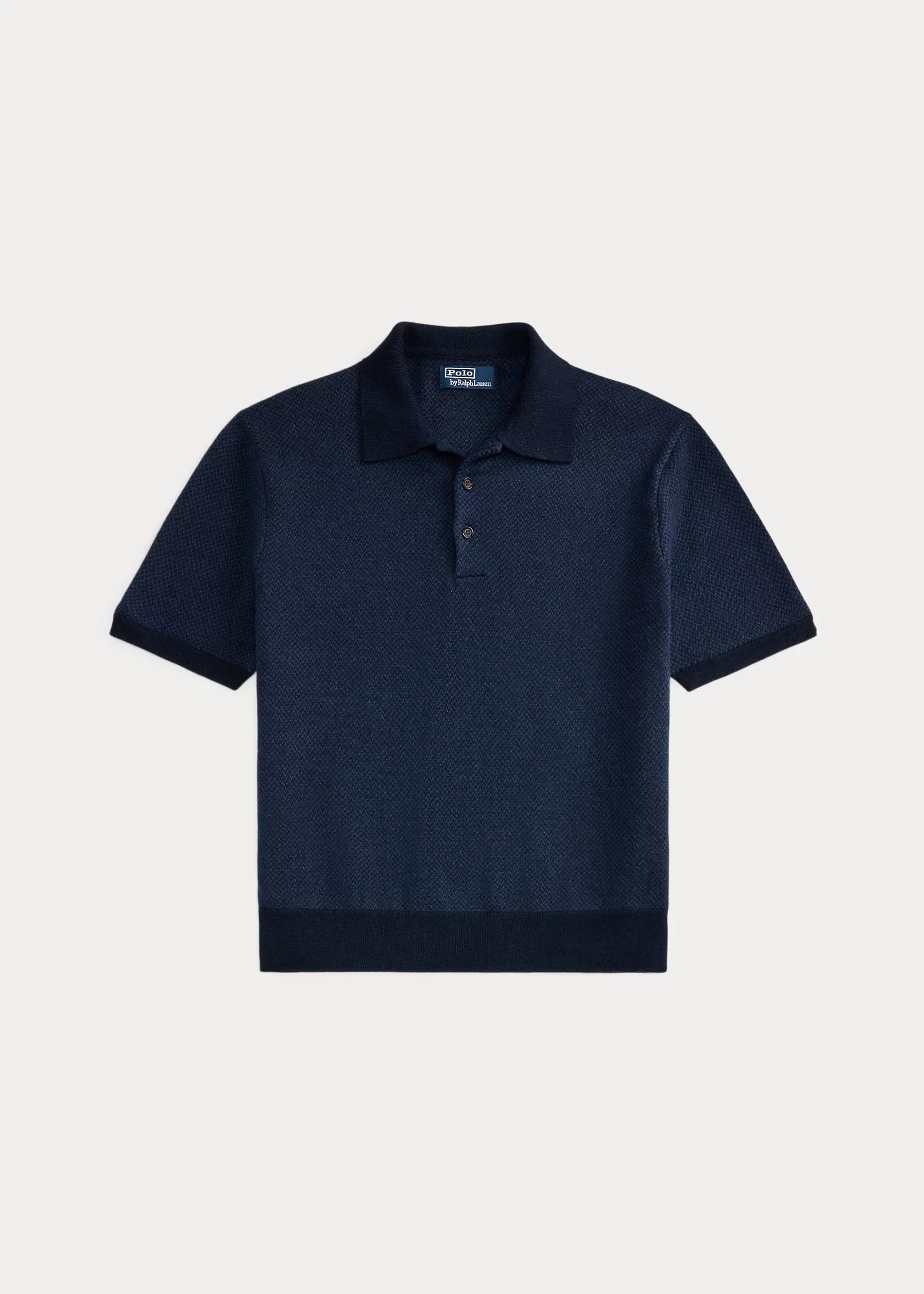 Relaxed Fit Wool Polo-Collar Sweater - 1