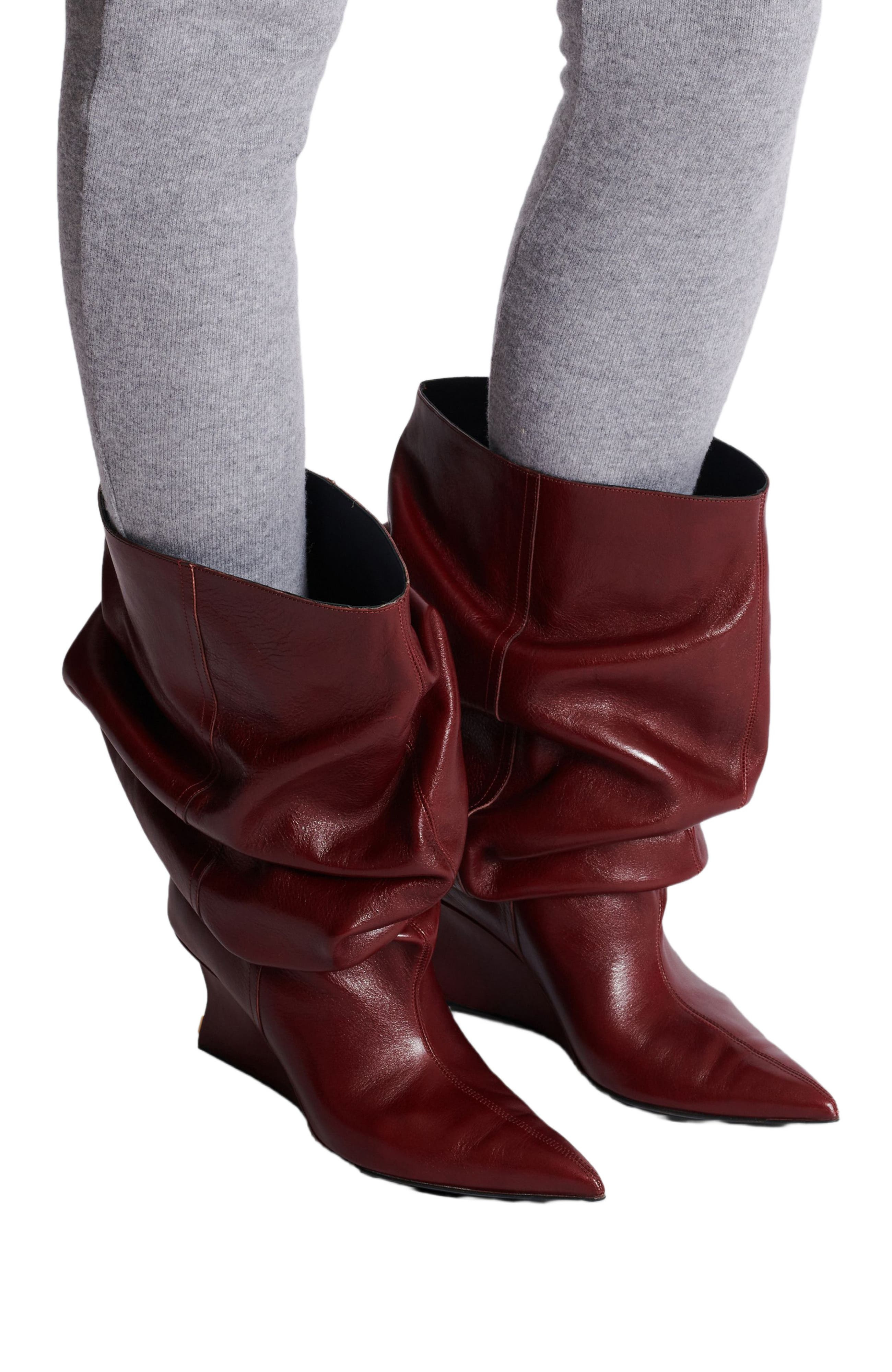 Balmain Wedge Ankle Boots in Brown at Nordstrom - 2