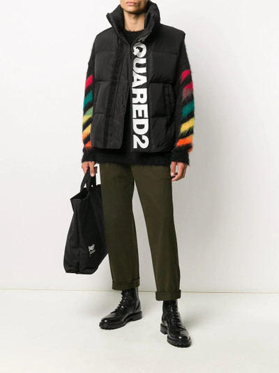 DSQUARED2 logo print padded gilet outlook