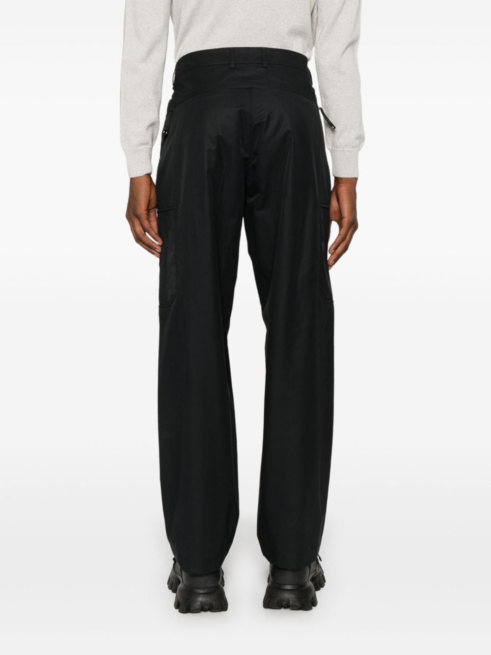 logo-patch cargo trousers - 4