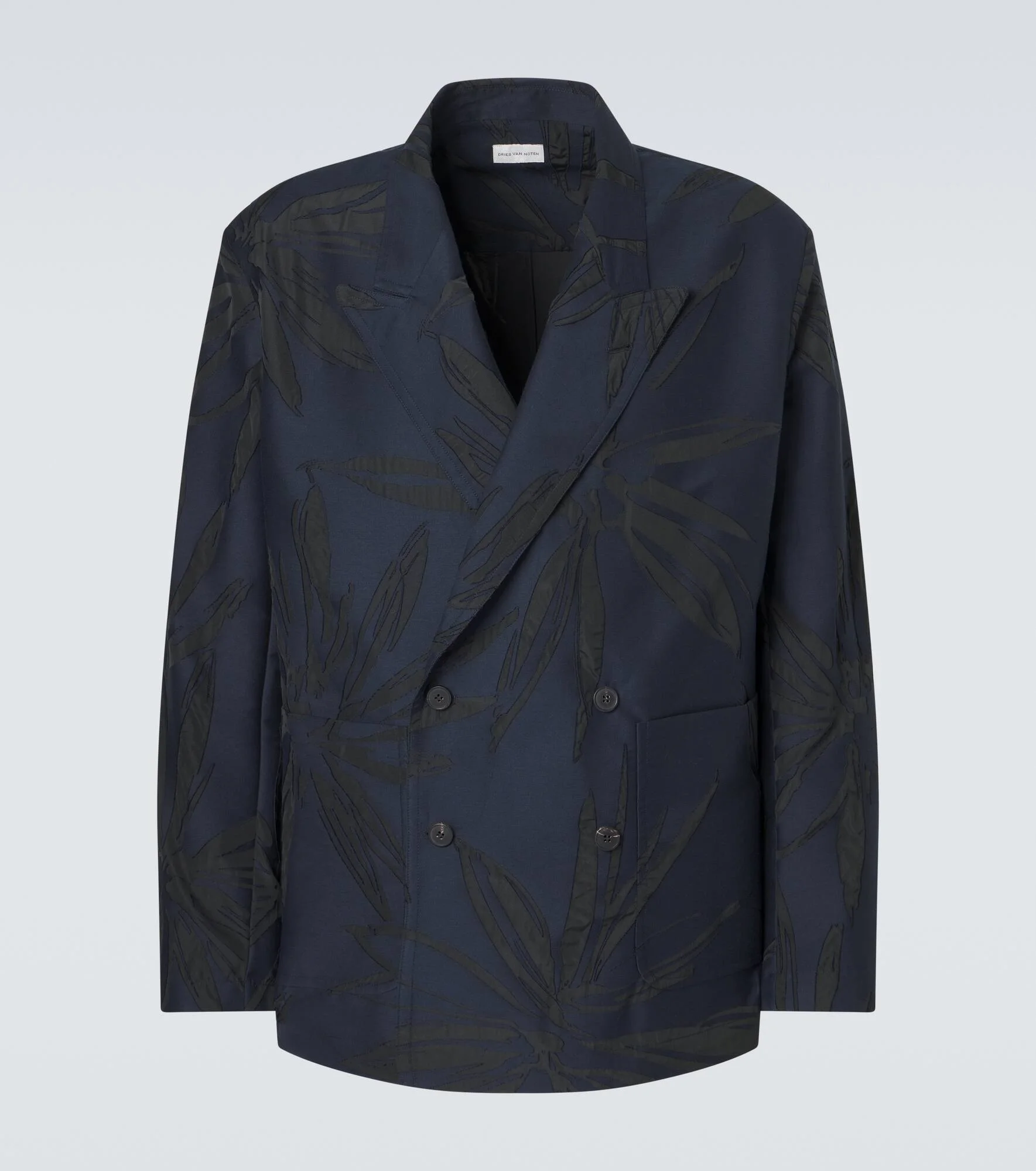 Cotton-blend jacquard blazer - 1