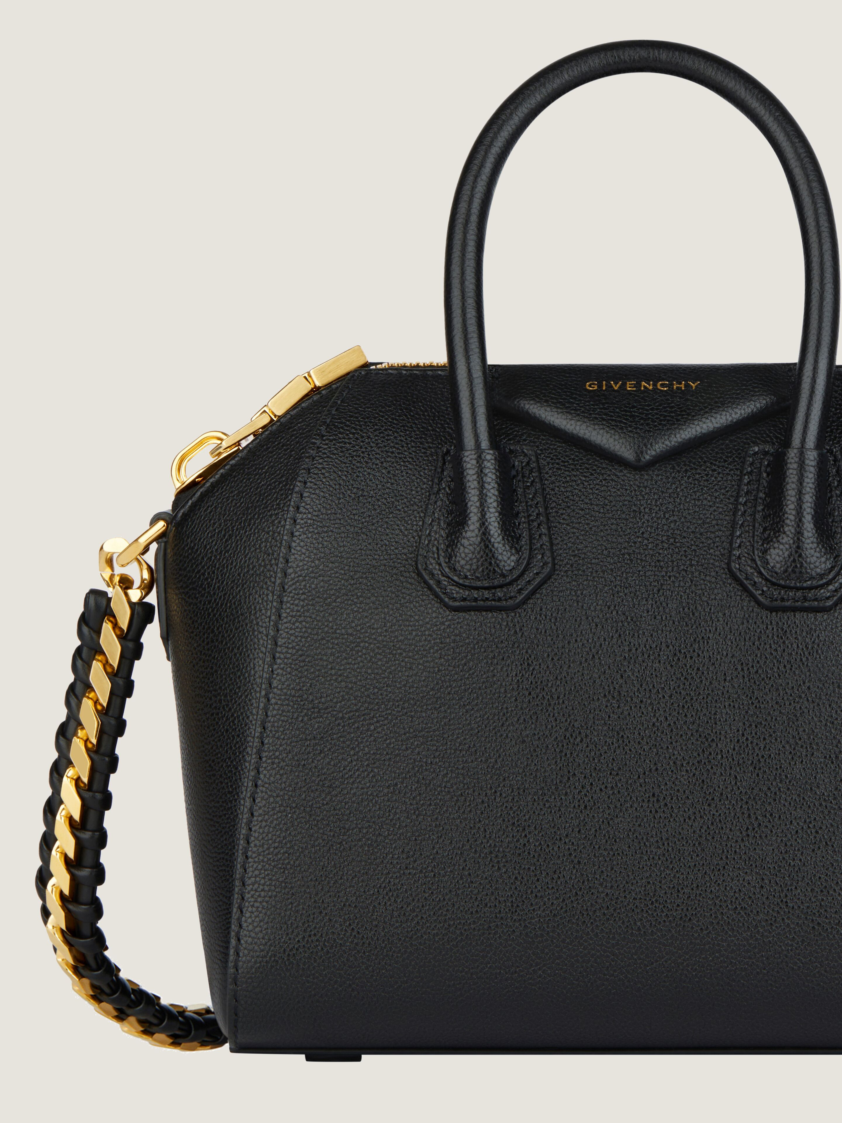 MINI ANTIGONA BAG IN GRAINED LEATHER - 6