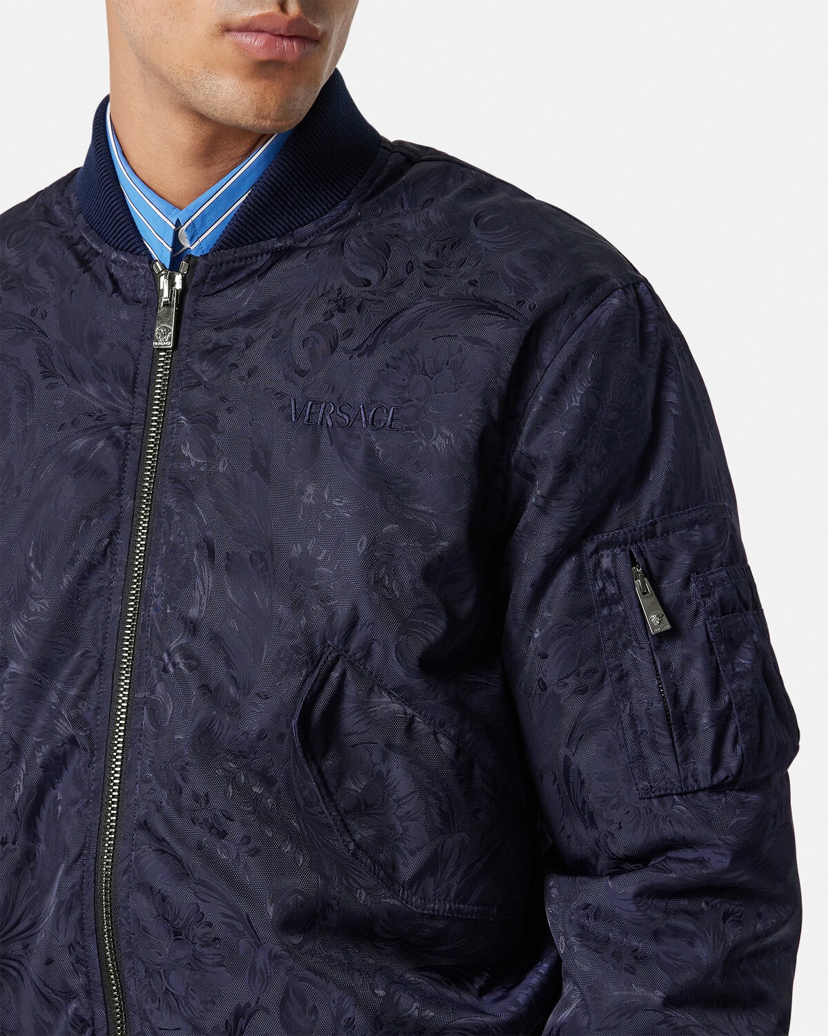 Barocco Jacquard Bomber Jacket - 3