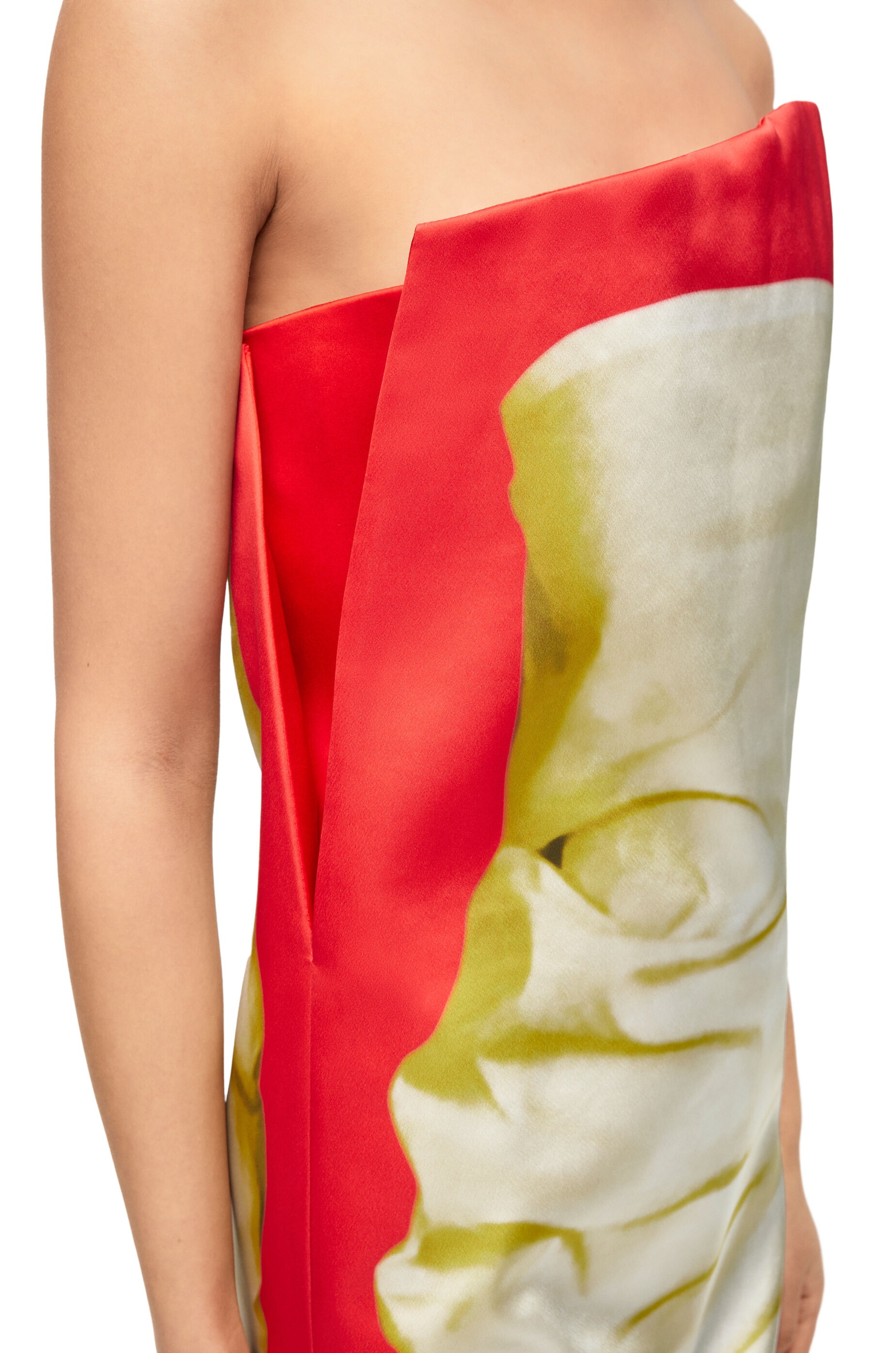 Bustier dress in technical satin - 4