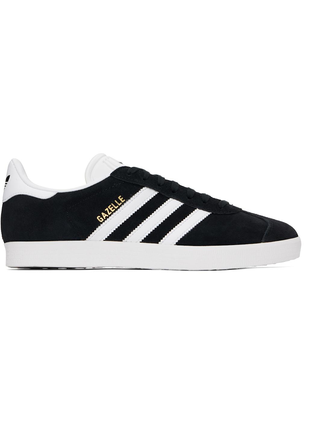 Black & White Gazelle Sneakers - 1