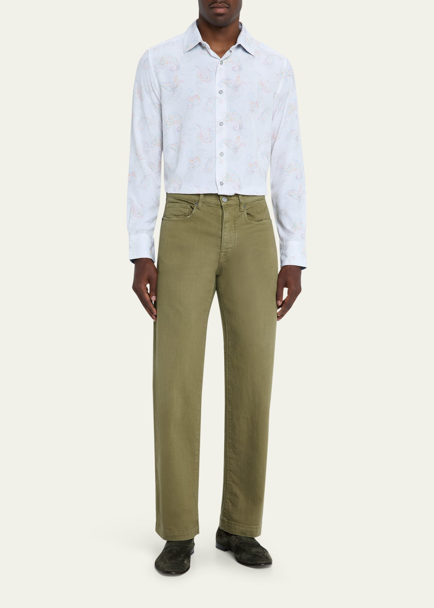 Men's Straight Fit Five-Pocket Pants - 2