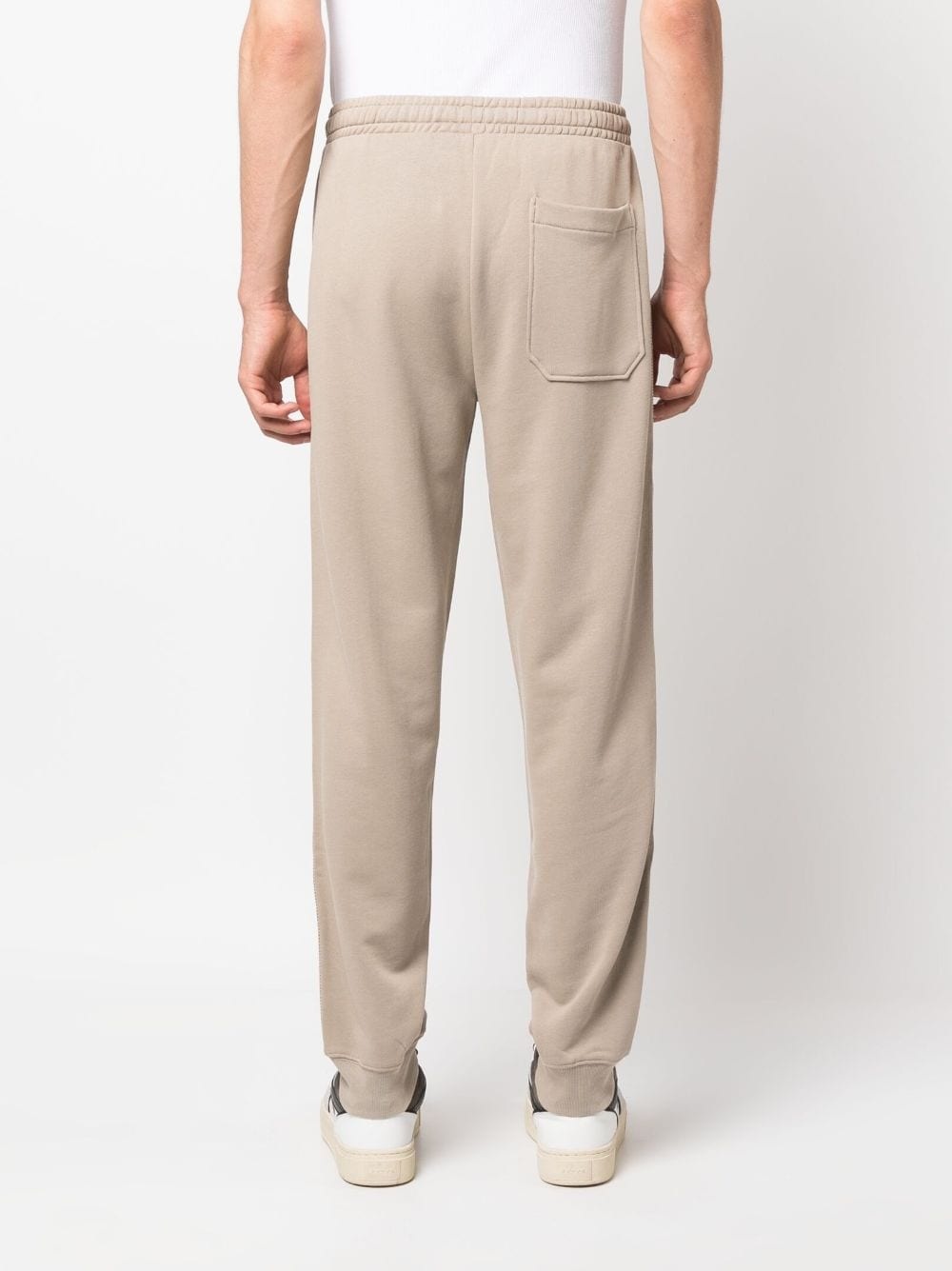 elasticated-waist cotton track pants - 4