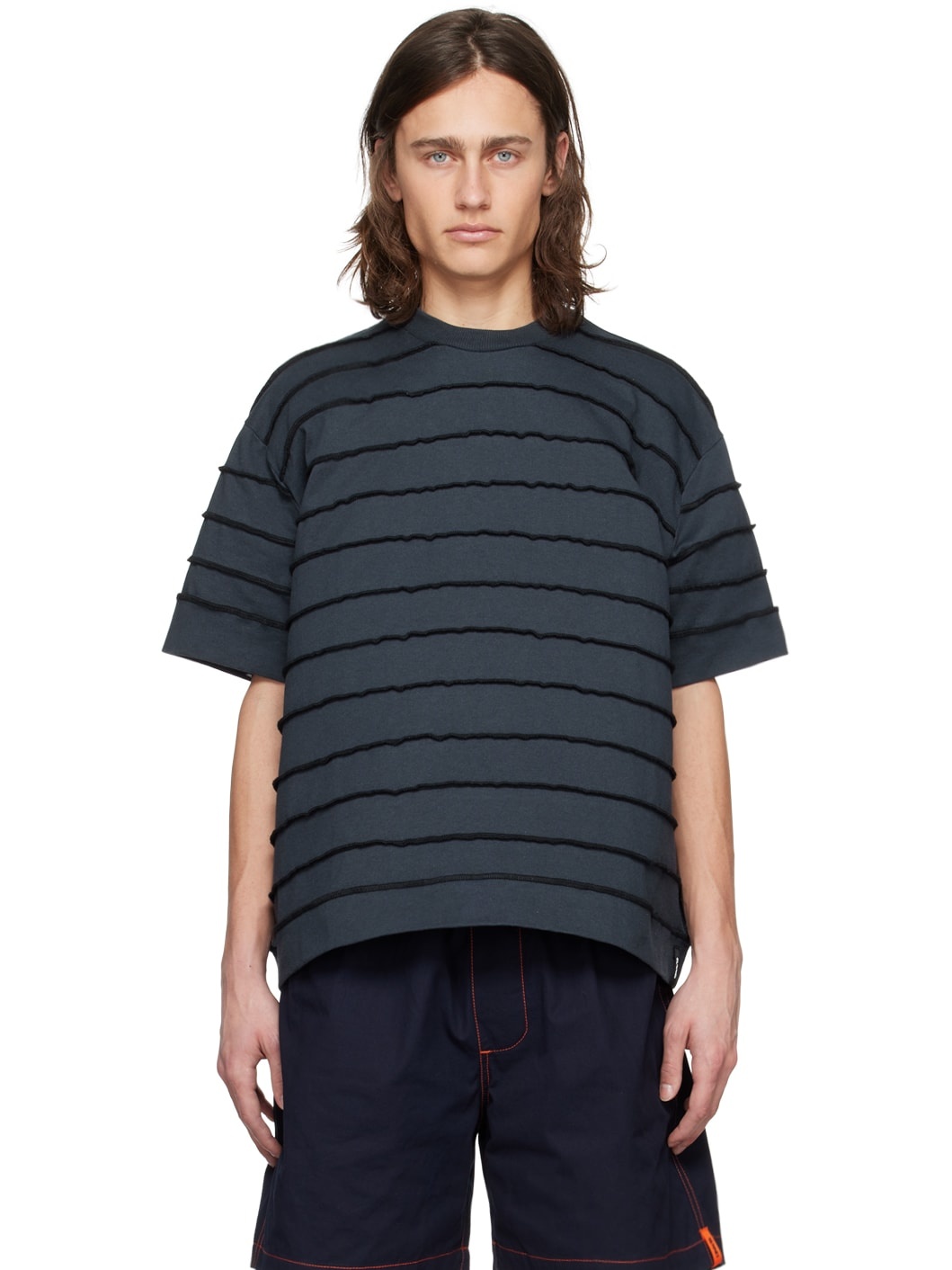 Navy Striped T-Shirt - 1