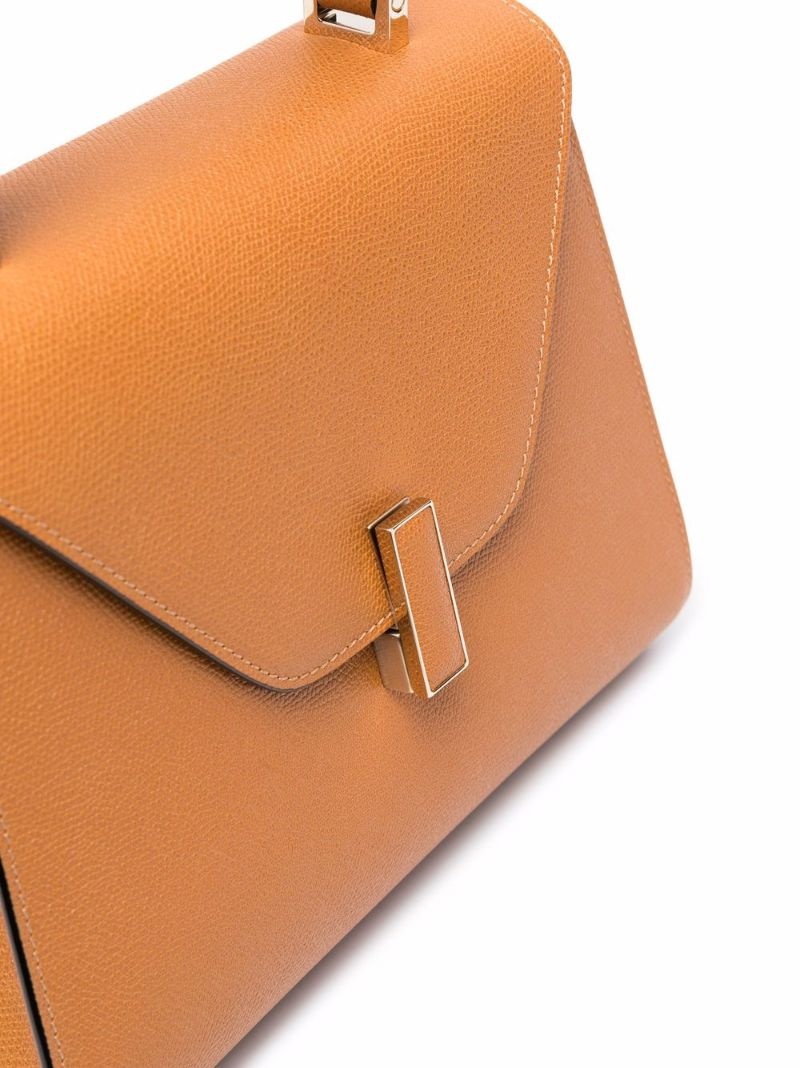 foldover leather tote bag - 4