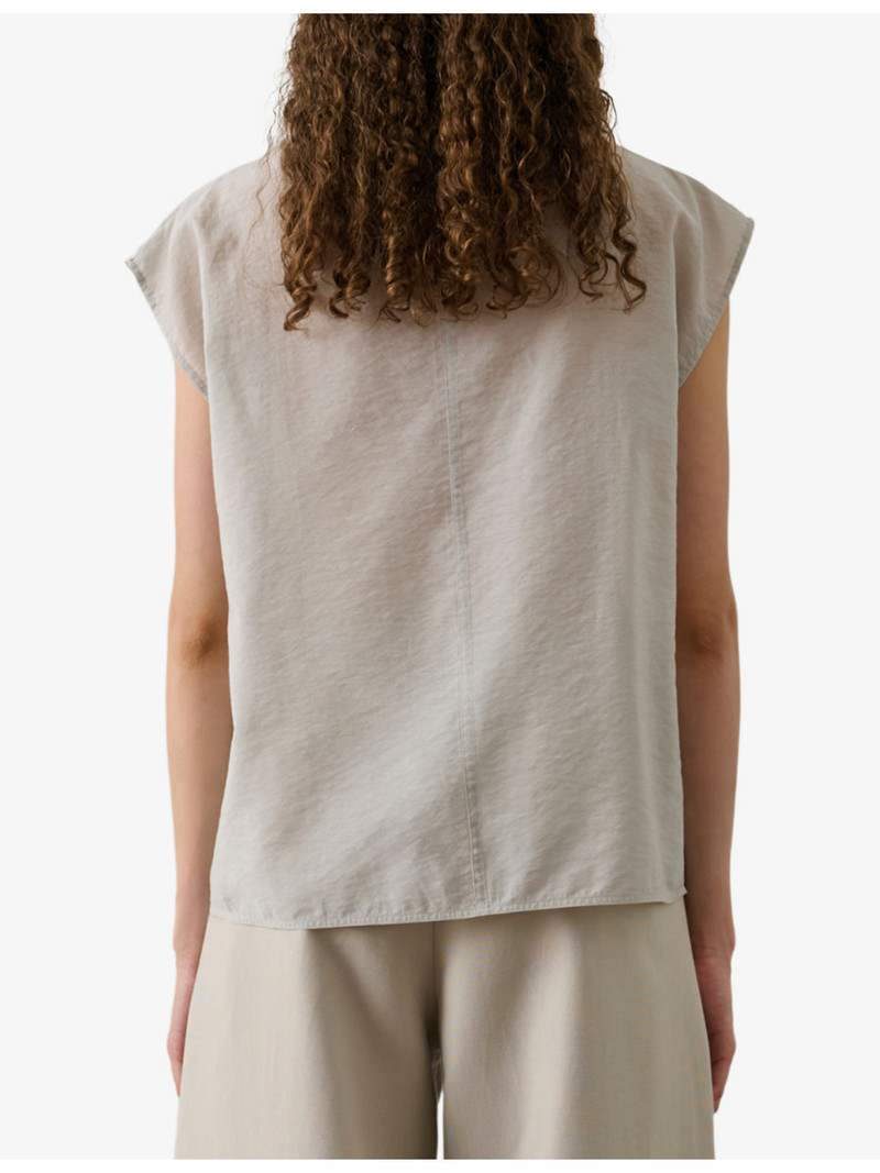 Izumi Asymmetric-Hem Cotton Blouse 5