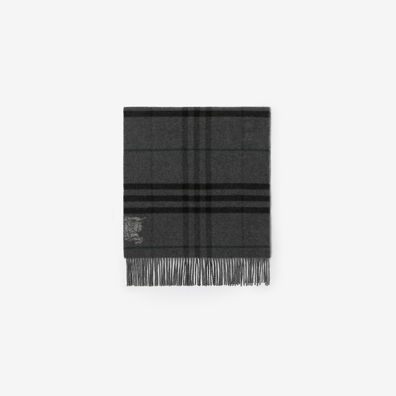 Wide Reversible Check Cashmere Scarf 5