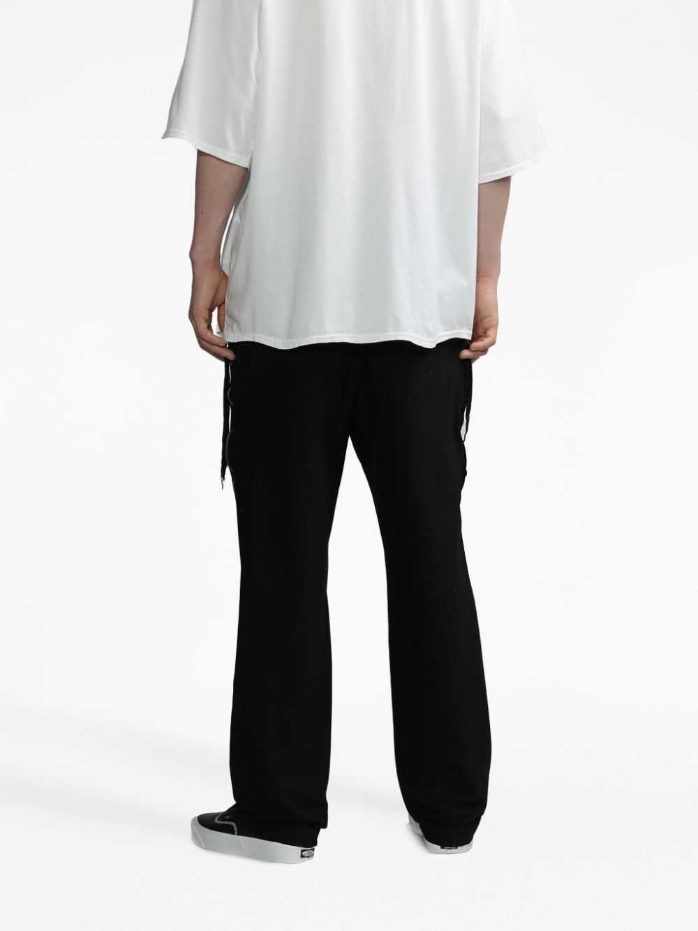 zip-detail straight-leg trousers - 4