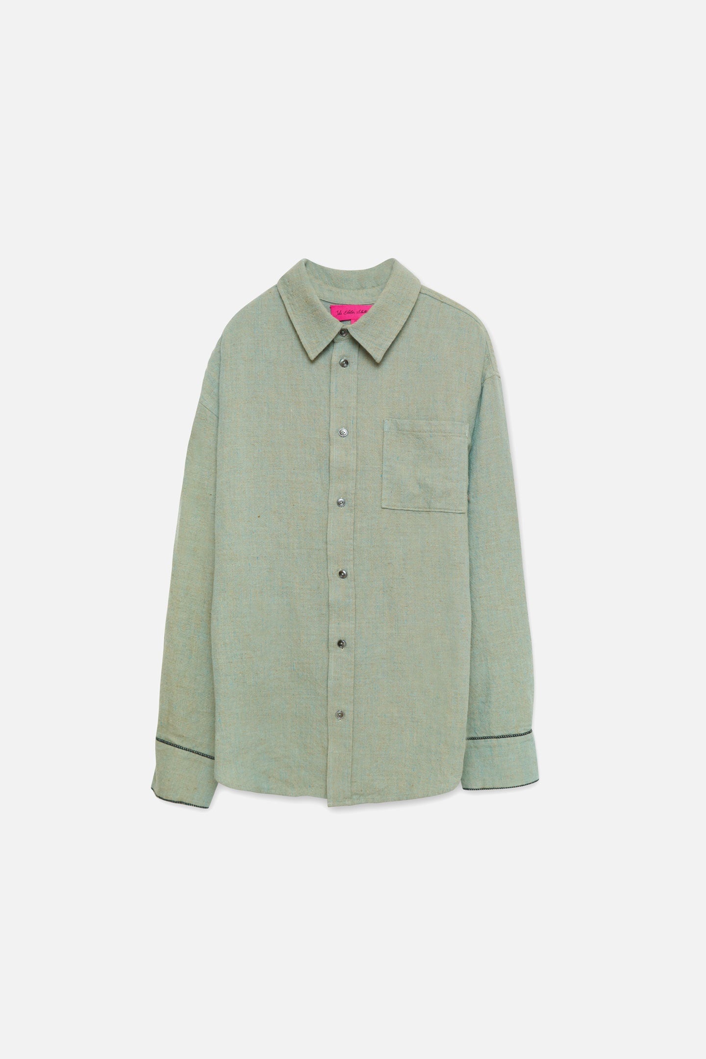 CHAMBRAY BUTTON-UP SHIRT - 1