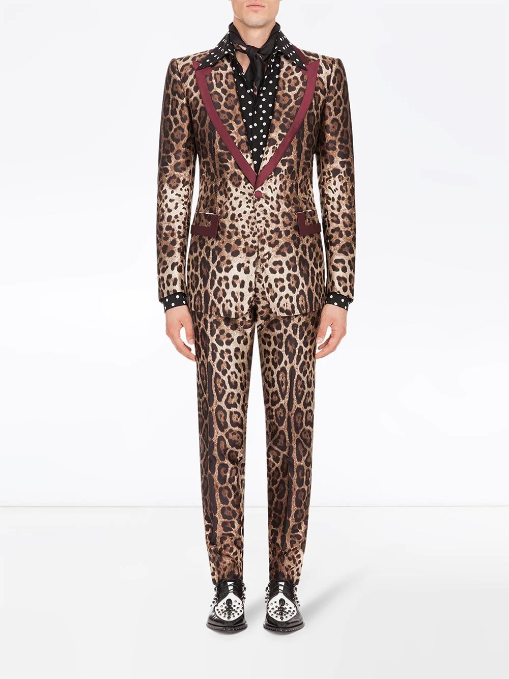 leopard print single-breasted blazer - 2