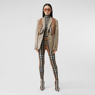 Burberry Check Wool Oversized Tailored Jacket outlook