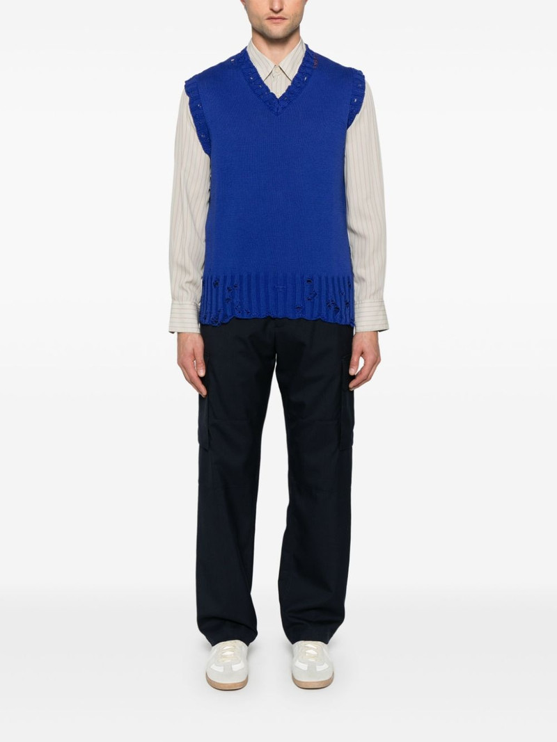 Marni decorative-stitching virgin-wool cargo pants outlook