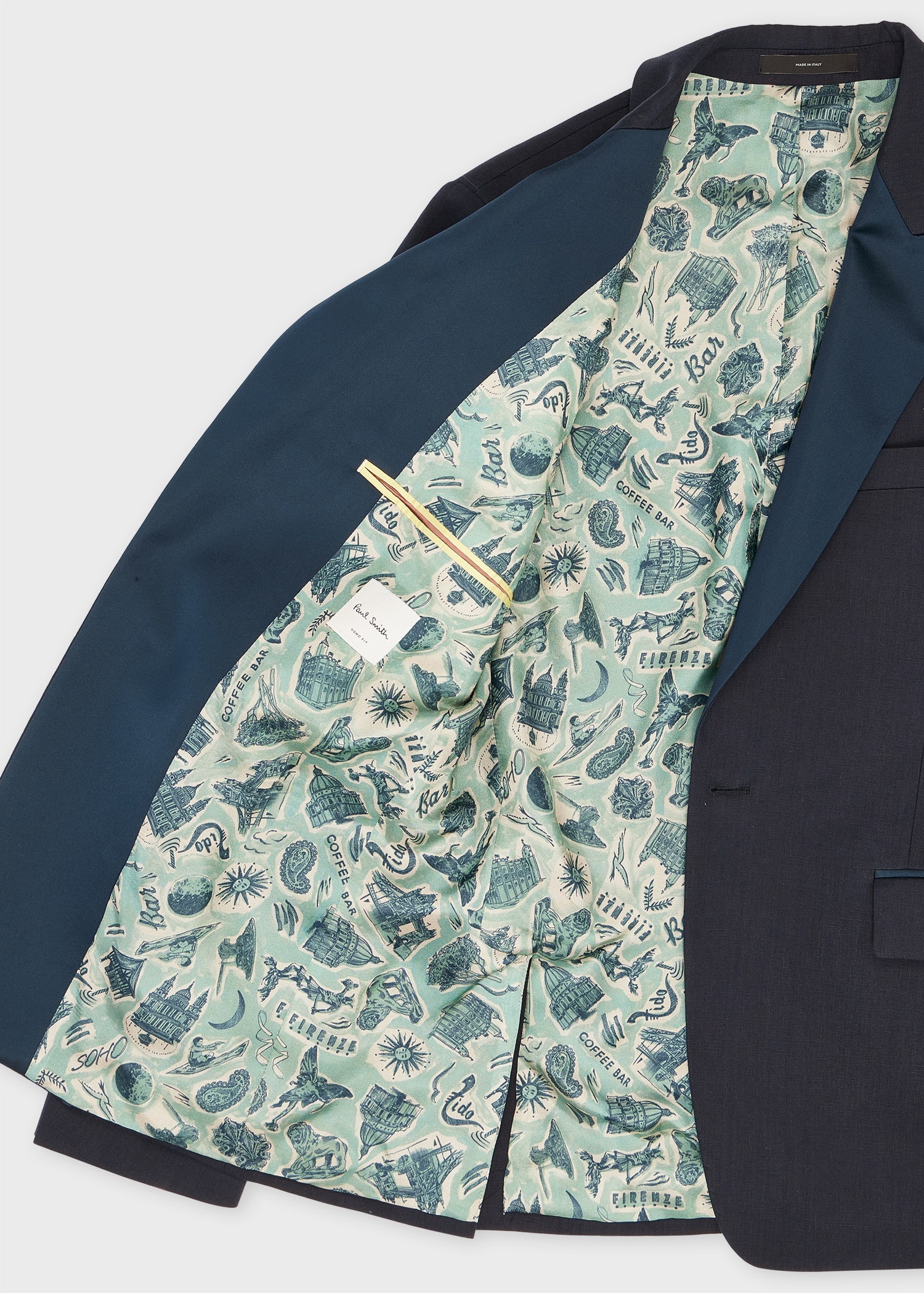 The Soho - Tailored-Fit Navy Linen Evening Blazer - 3