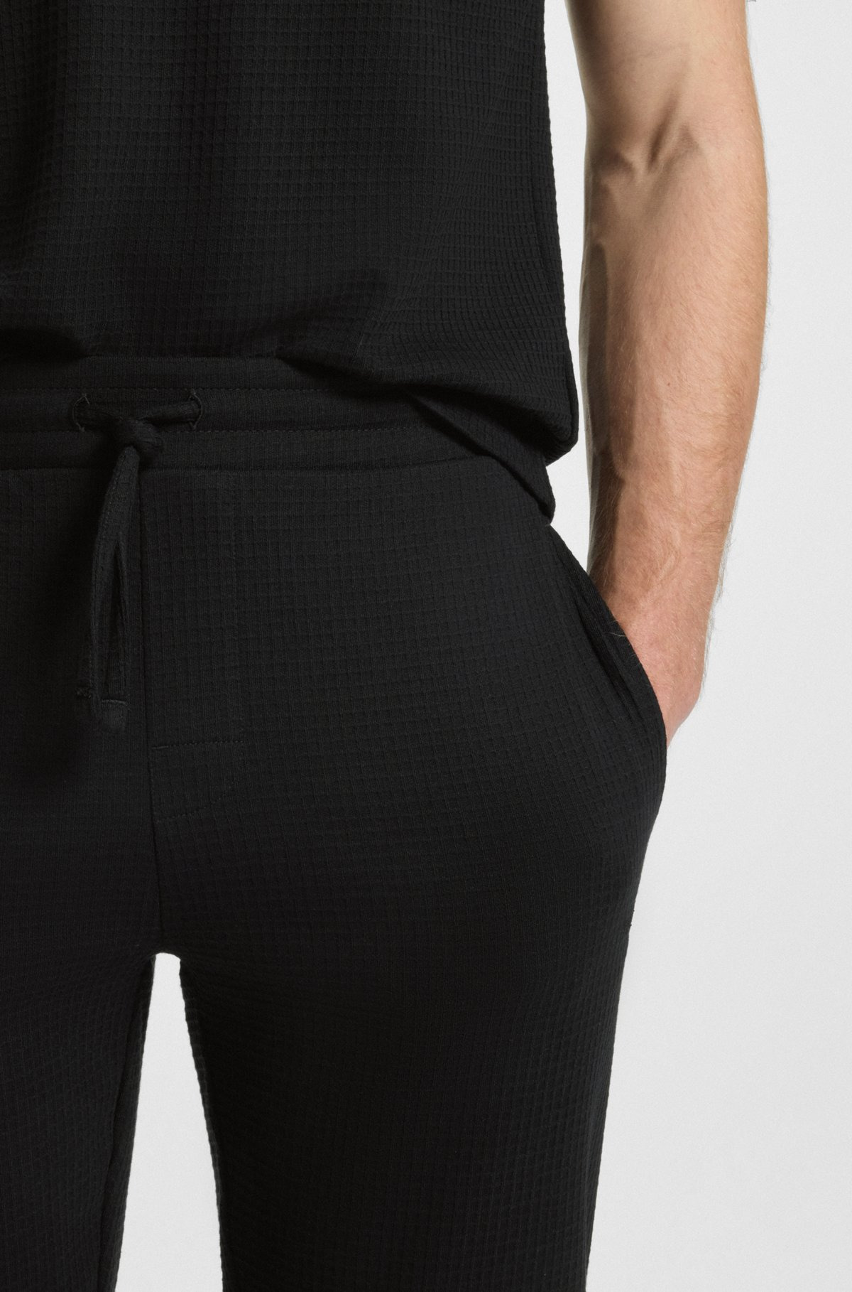 COTTON PAJAMA BOTTOMS WITH EMBROIDERED LOGO - 5