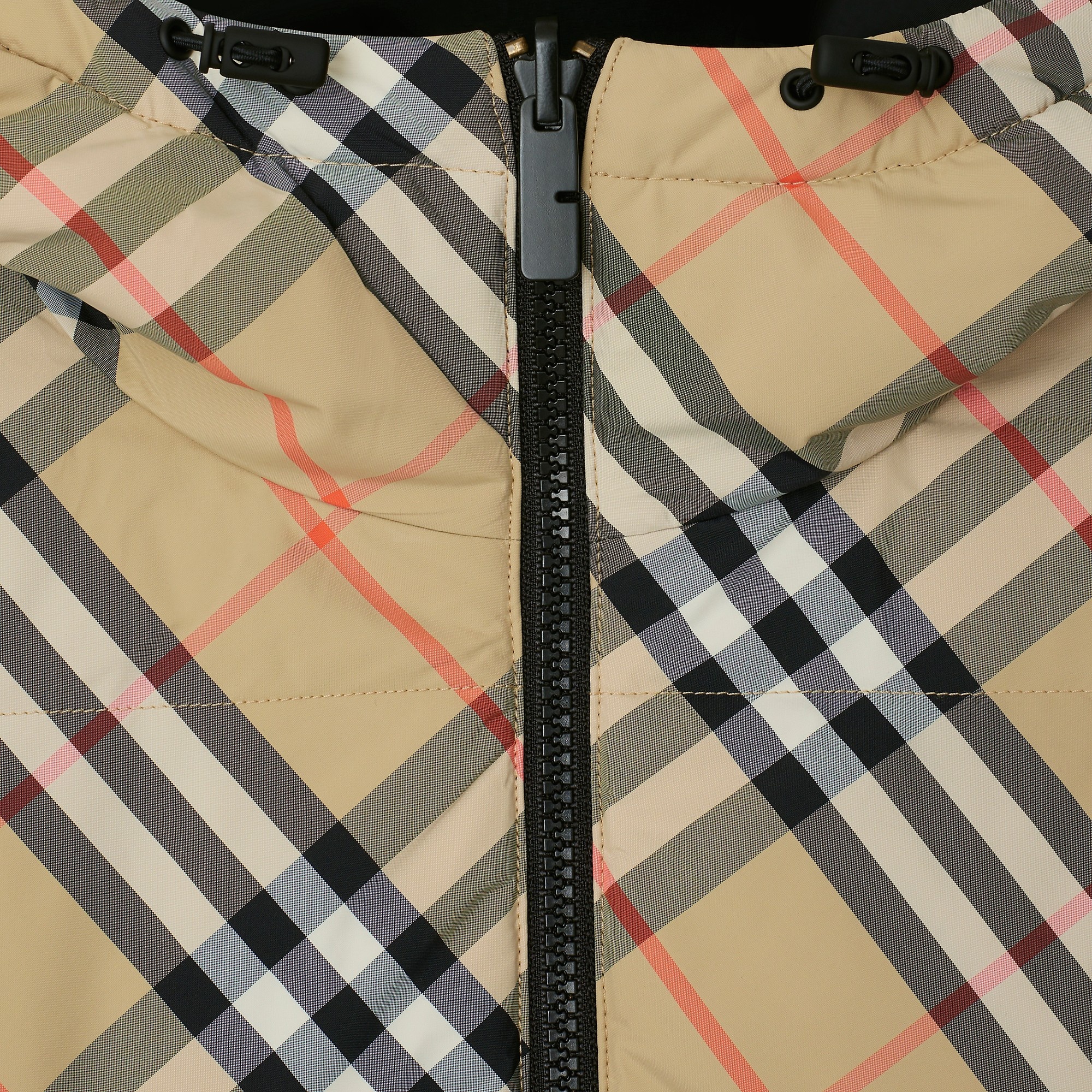 Reversible Check Nylon Puffer Jacket - 6