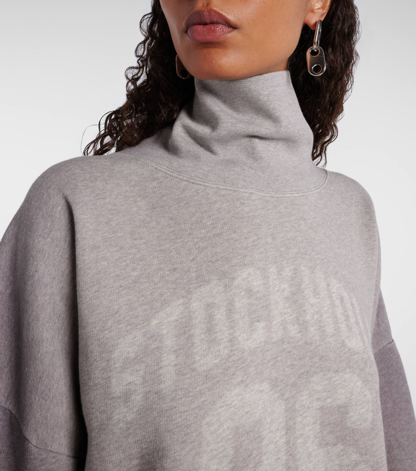 Logo printed cotton jersey sweatshirt - 4