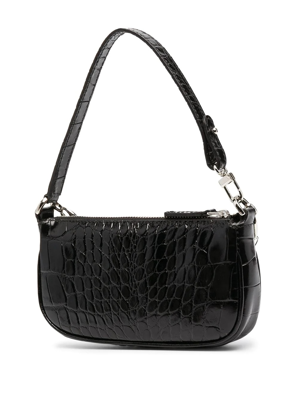 crocodile embossed shoulder bag - 4