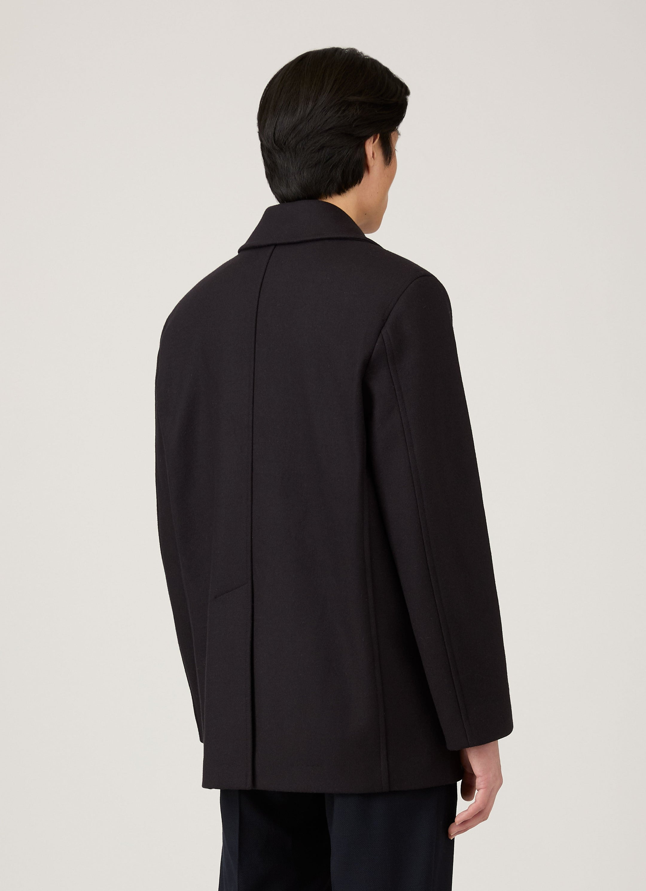 Boiled Wool Pea Coat - 5