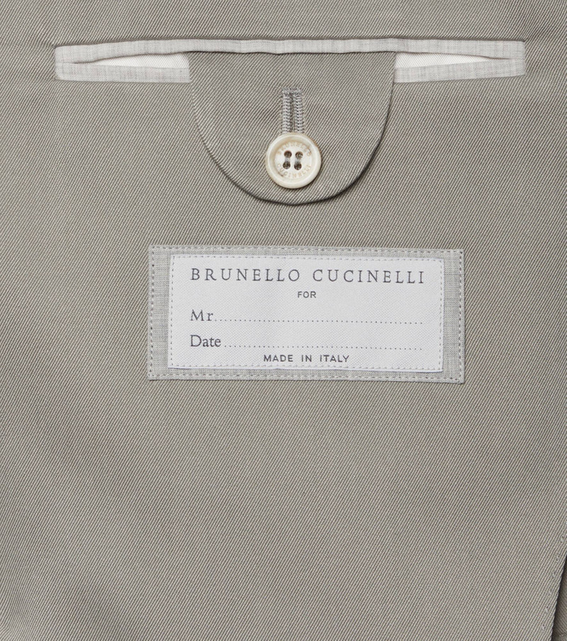 Double-breasted silk suit jacket 7